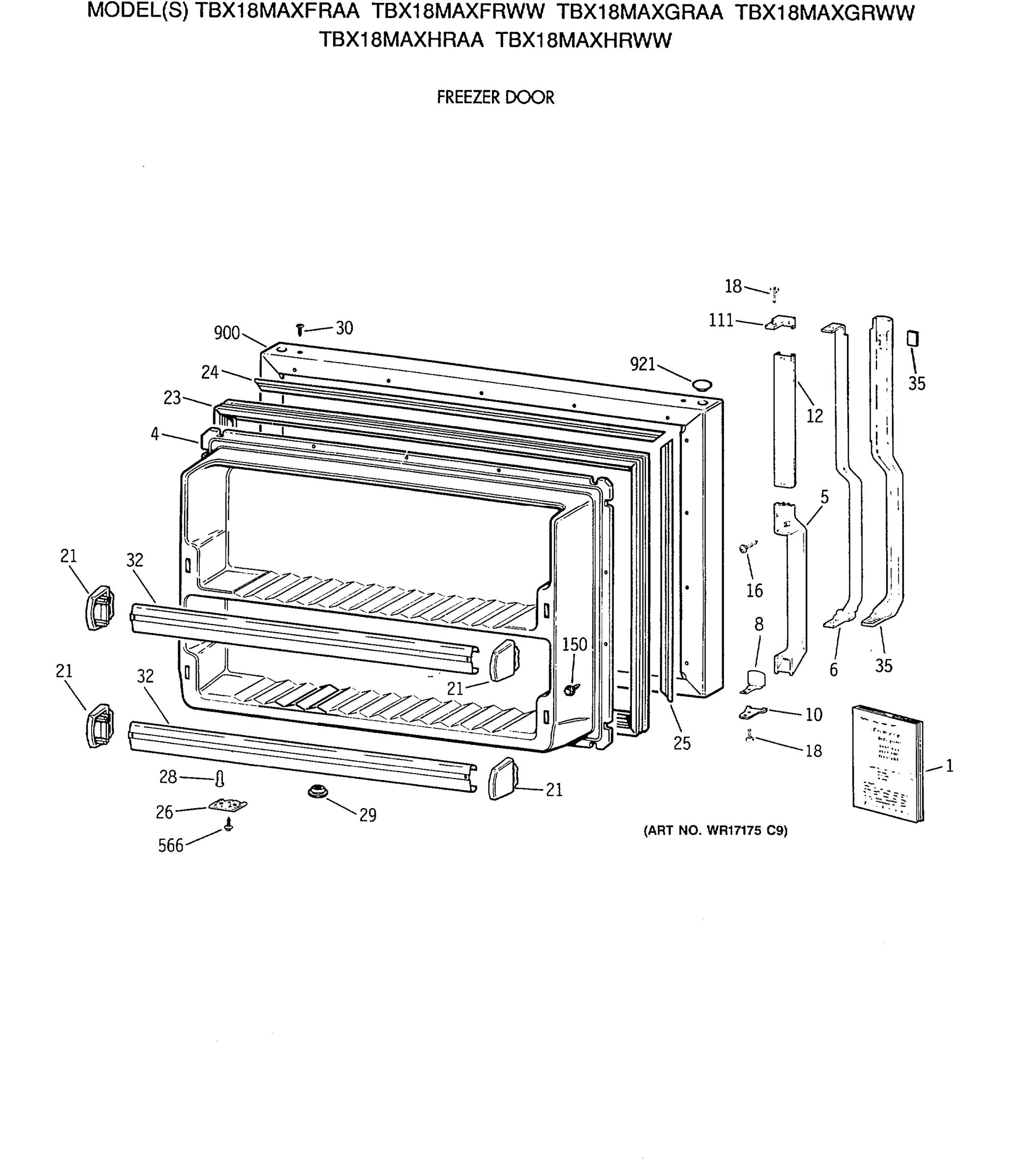 FREEZER DOOR