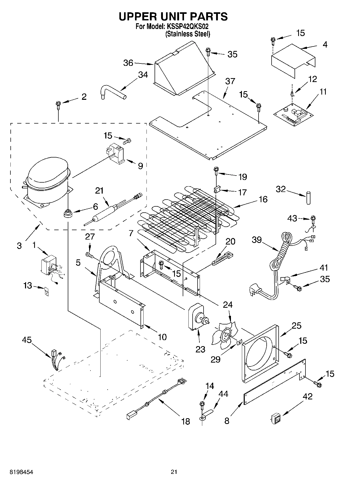 13 - UPPER UNIT PARTS
