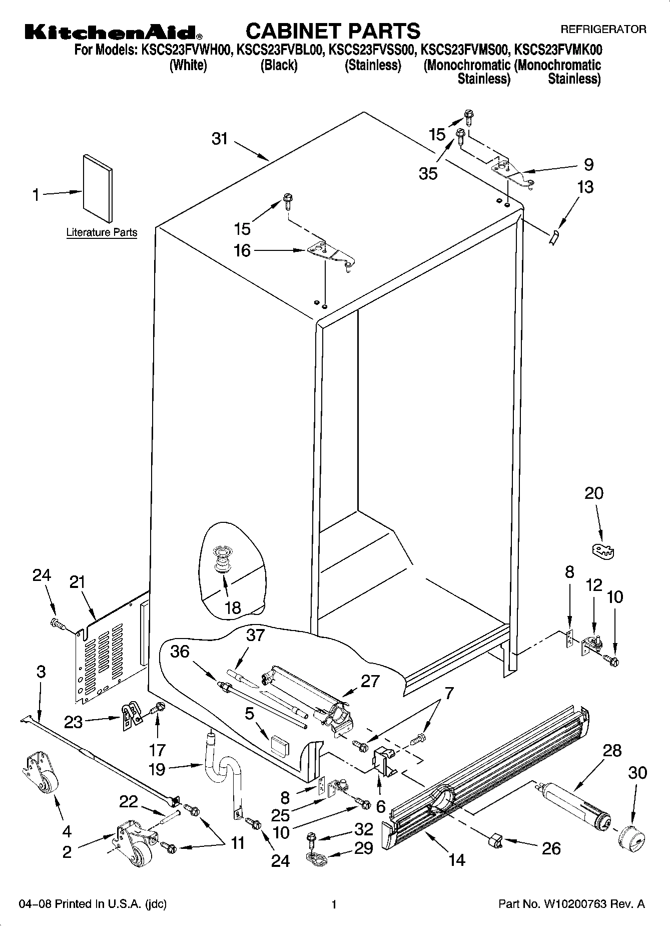 01 - CABINET PARTS