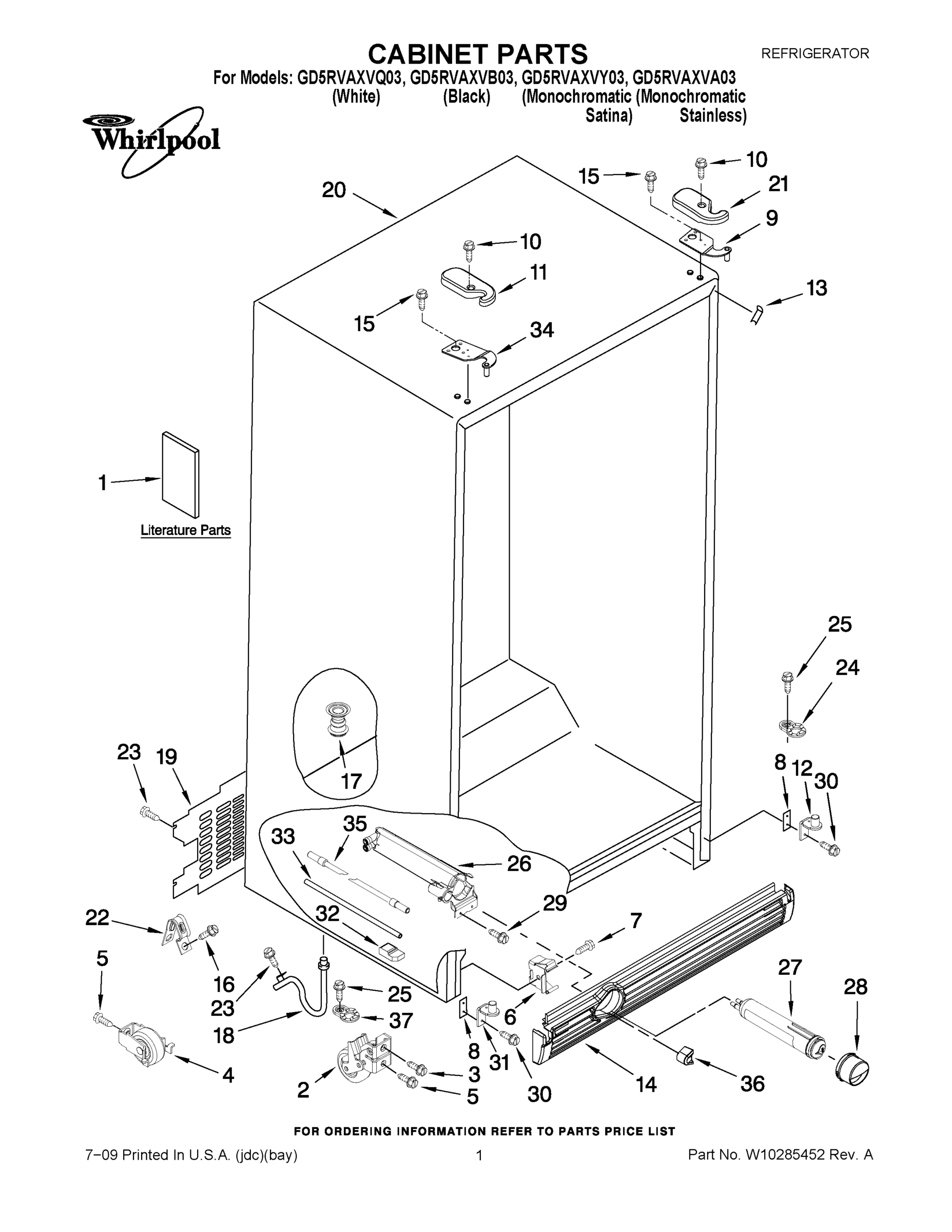 01 - CABINET PARTS