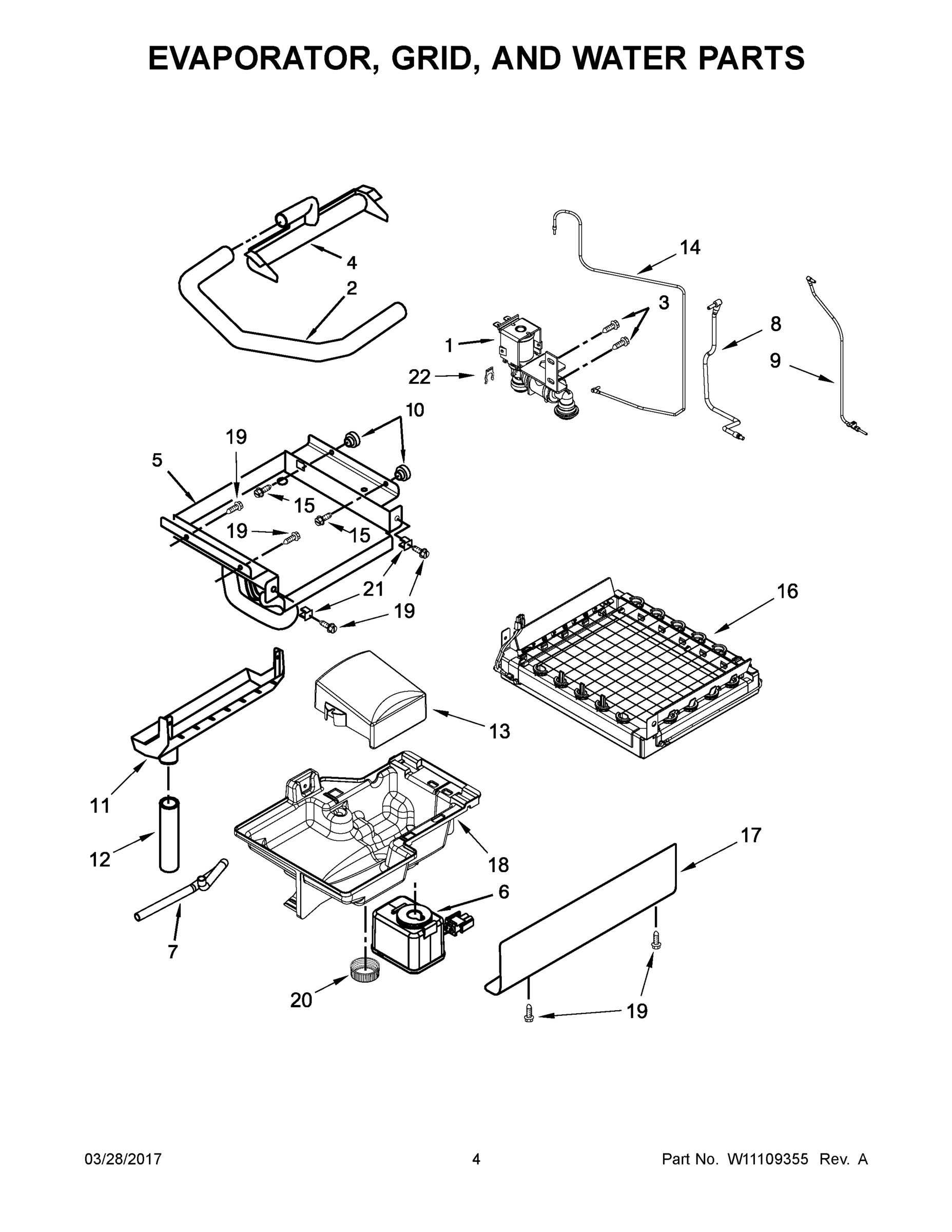 03 - EVAPORATOR, GRID, AND WATER PARTS