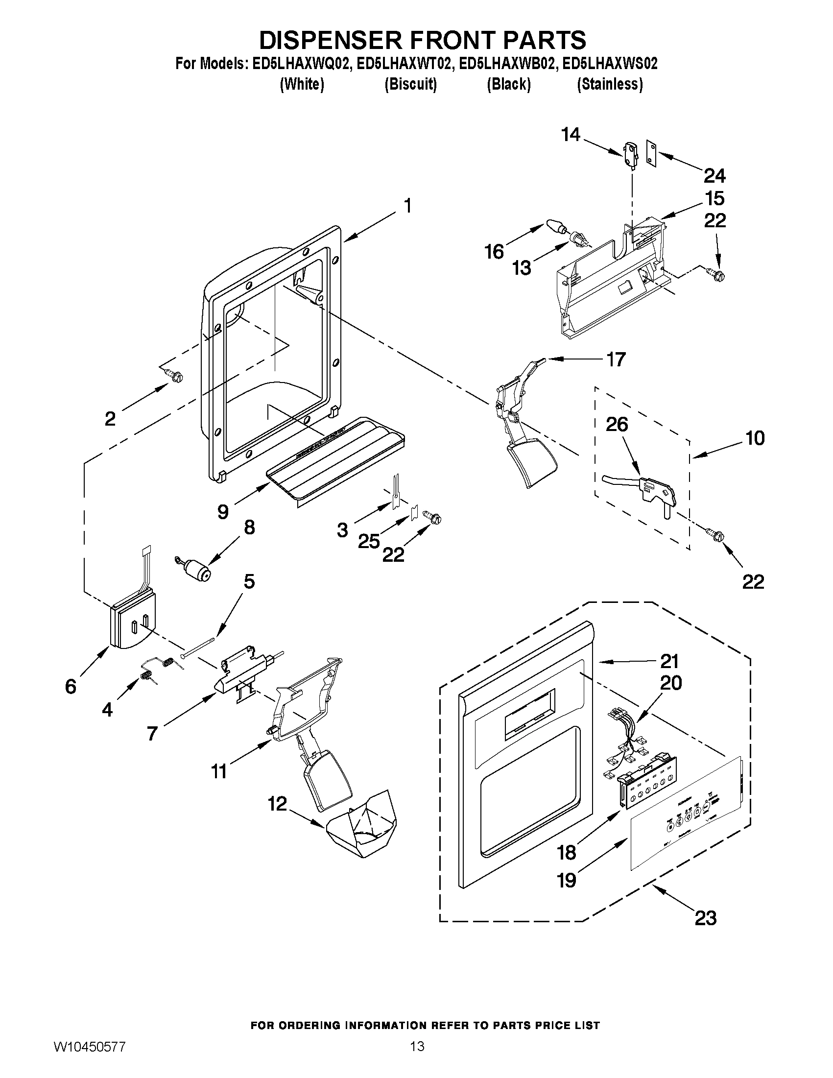 08 - DISPENSER FRONT PARTS