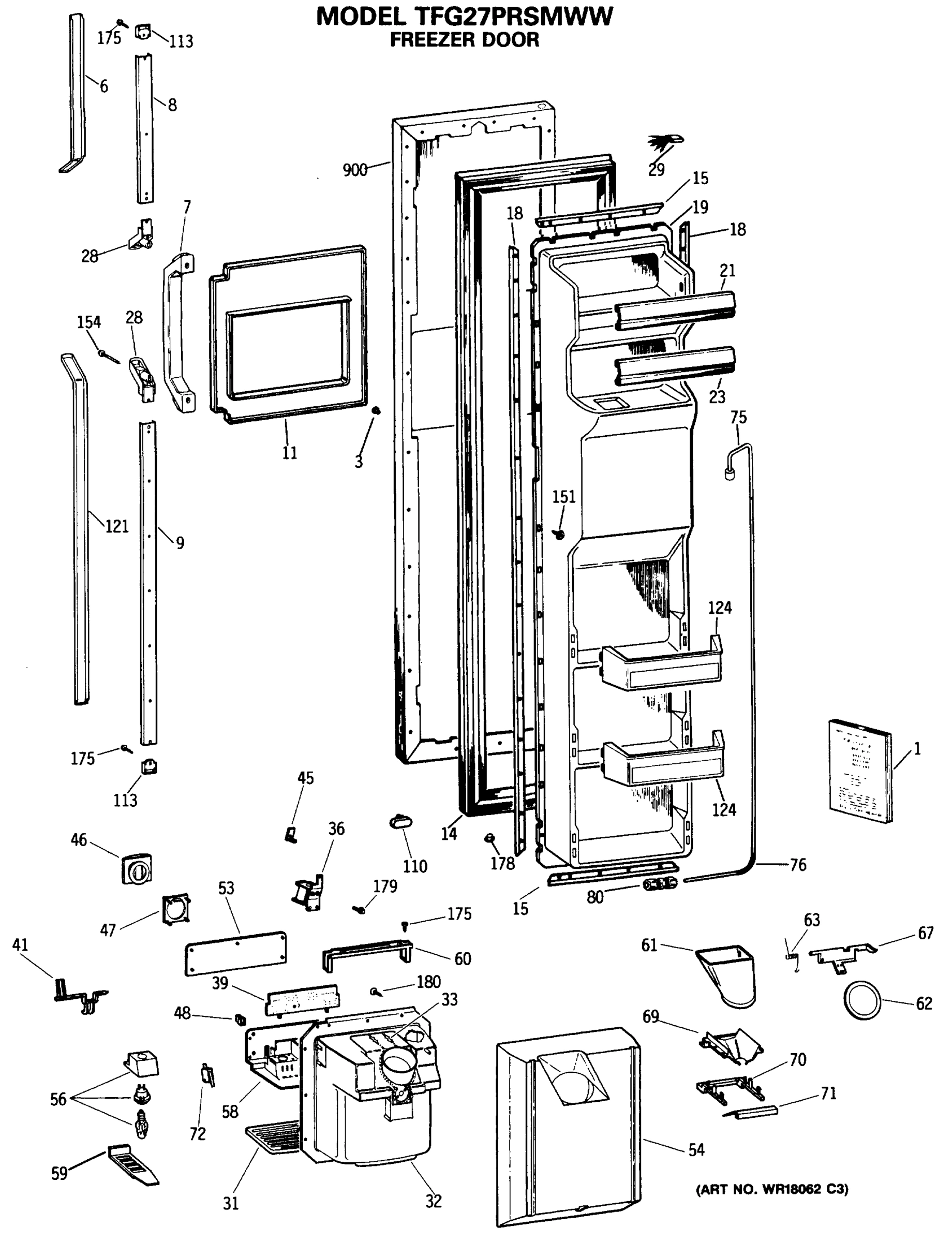 FREEZER DOOR