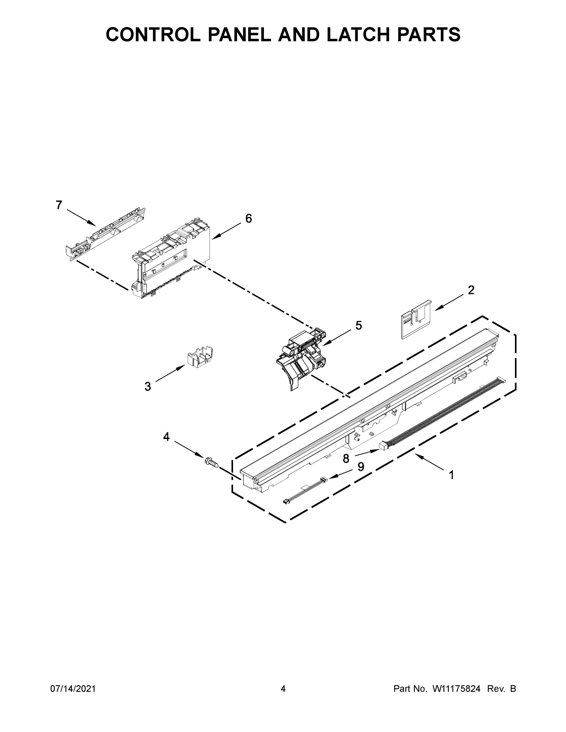 03 - CONTROL PANEL AND LATCH PARTS