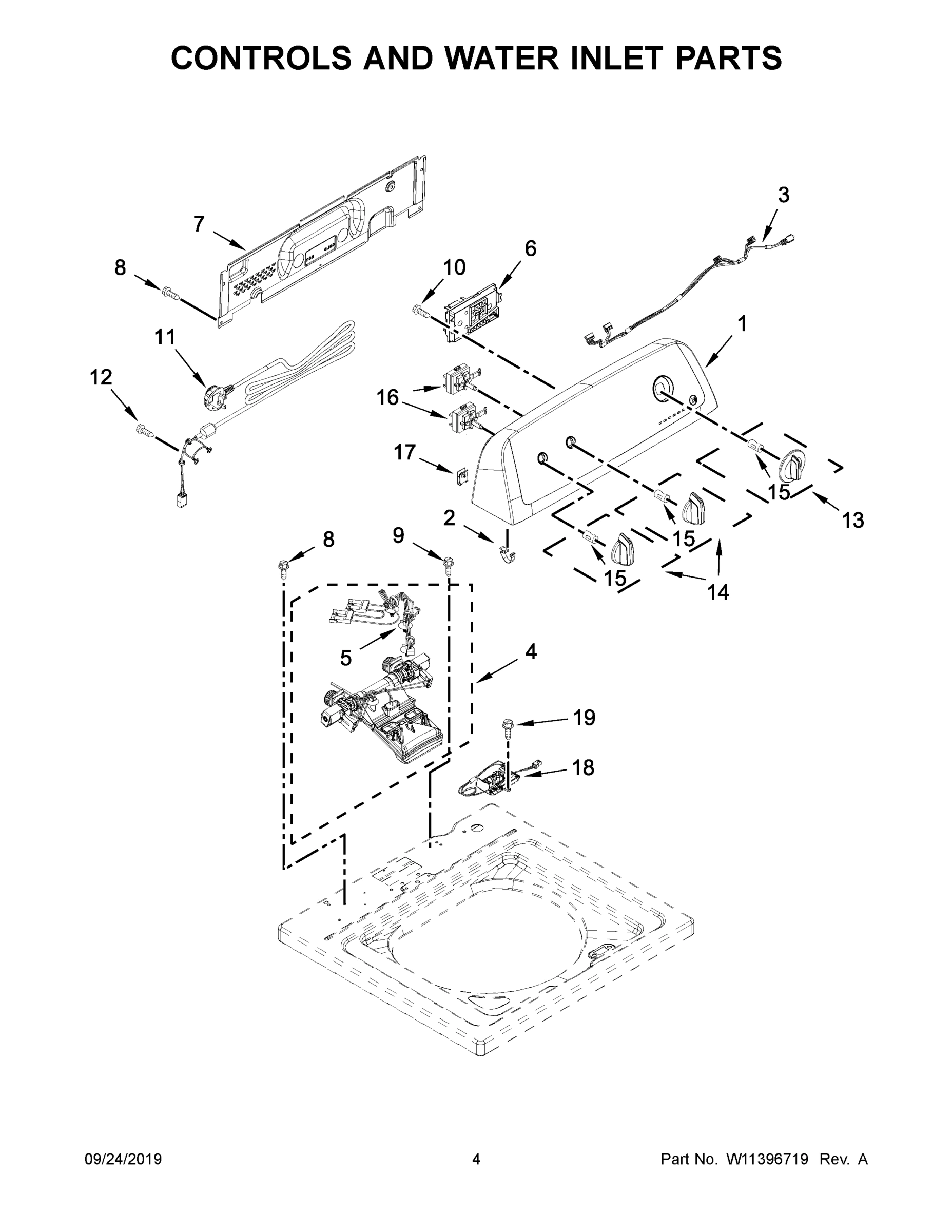 03 - CONSOLE AND WATER INLET PARTS