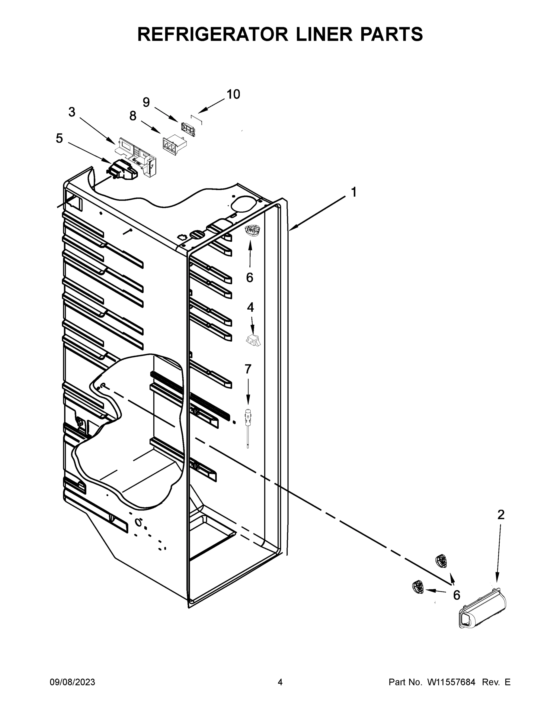 03 - REFRIGERATOR LINER PARTS