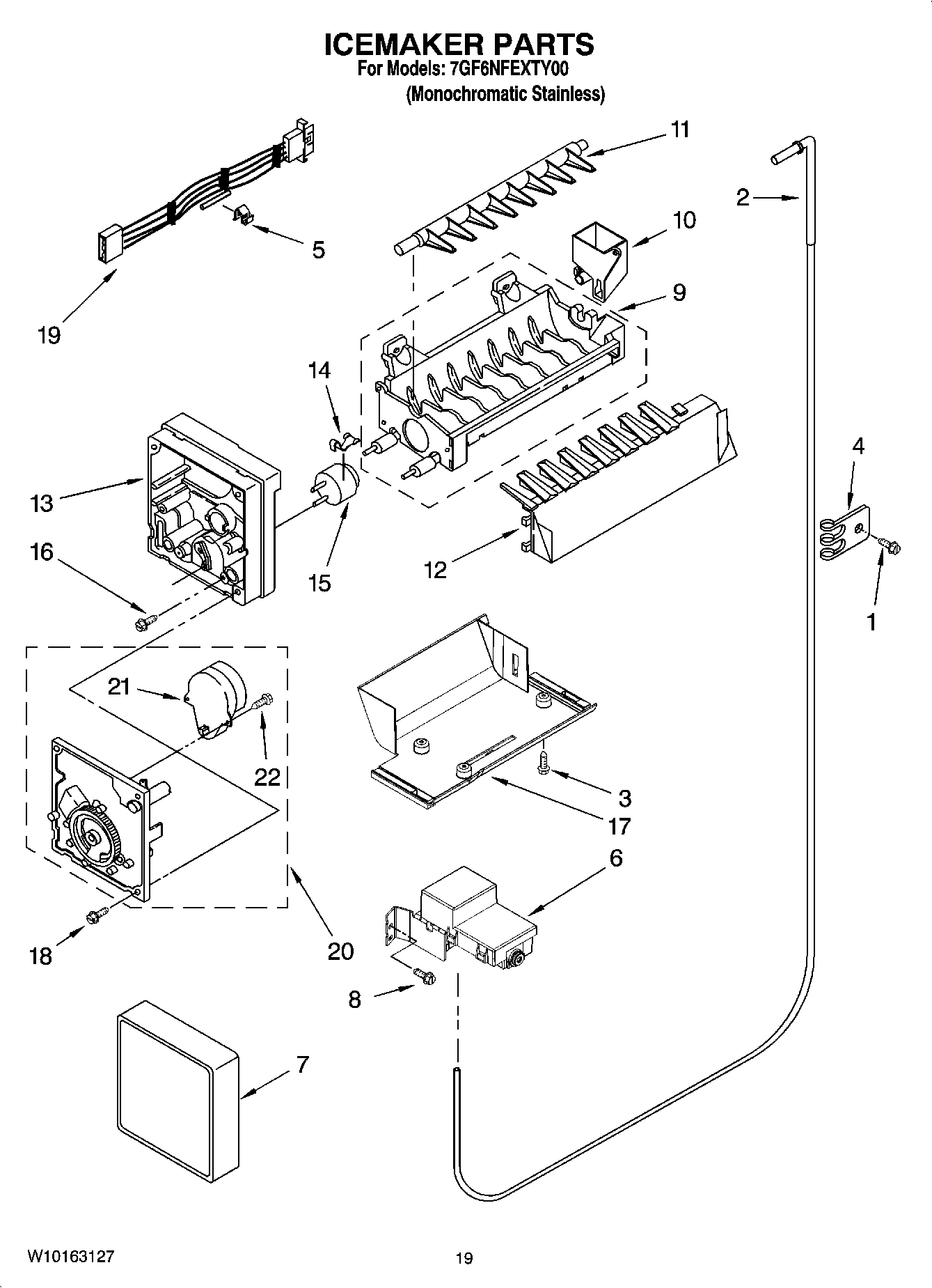 12 - ICEMAKER PARTS, OPTIONAL PARTS (NOT INCLUDED)