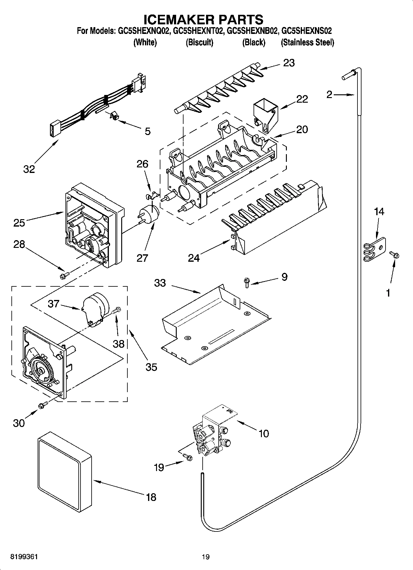 12 - ICEMAKER PARTS, OPTIONAL PARTS