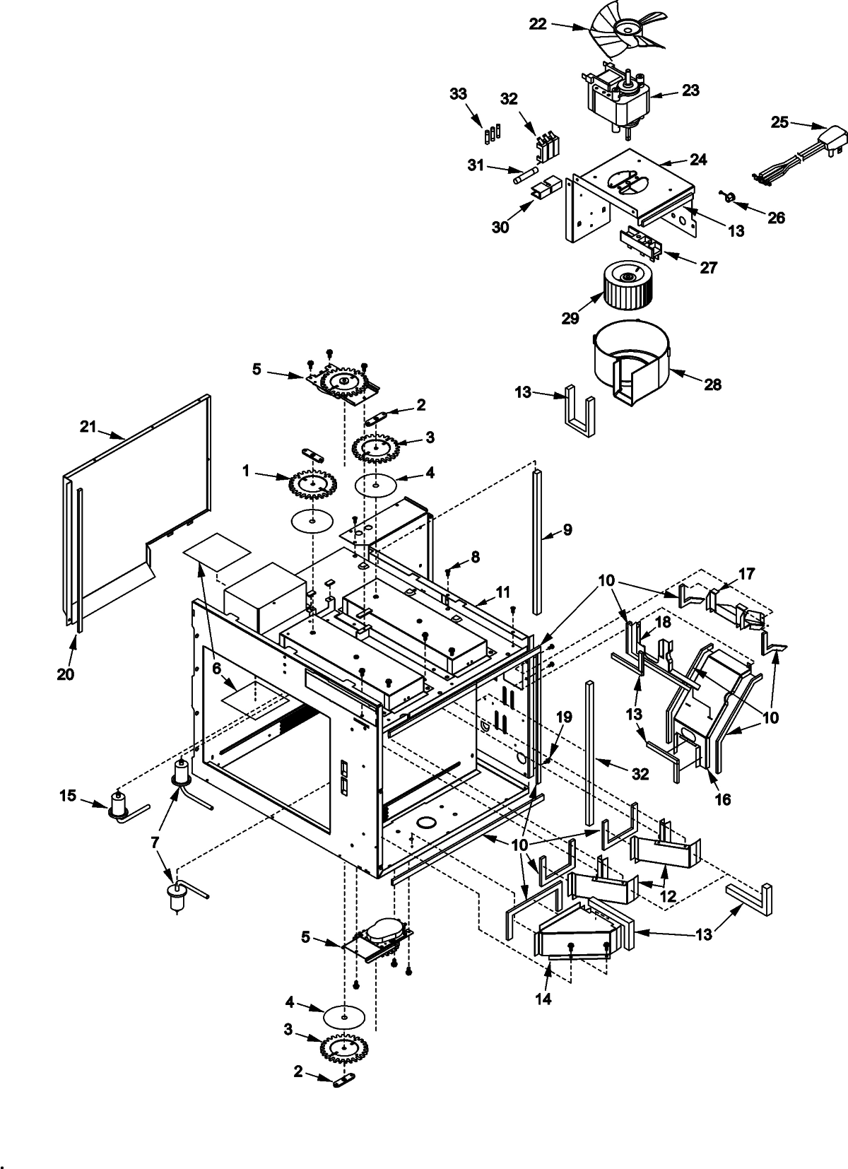 FUSES, ANTENNAS, BLOWER, DUCTS,