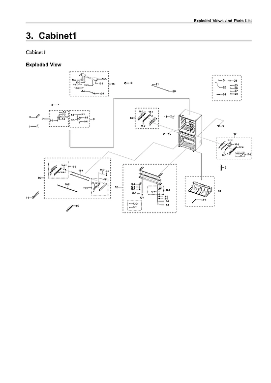 CABINET 1 PARTS