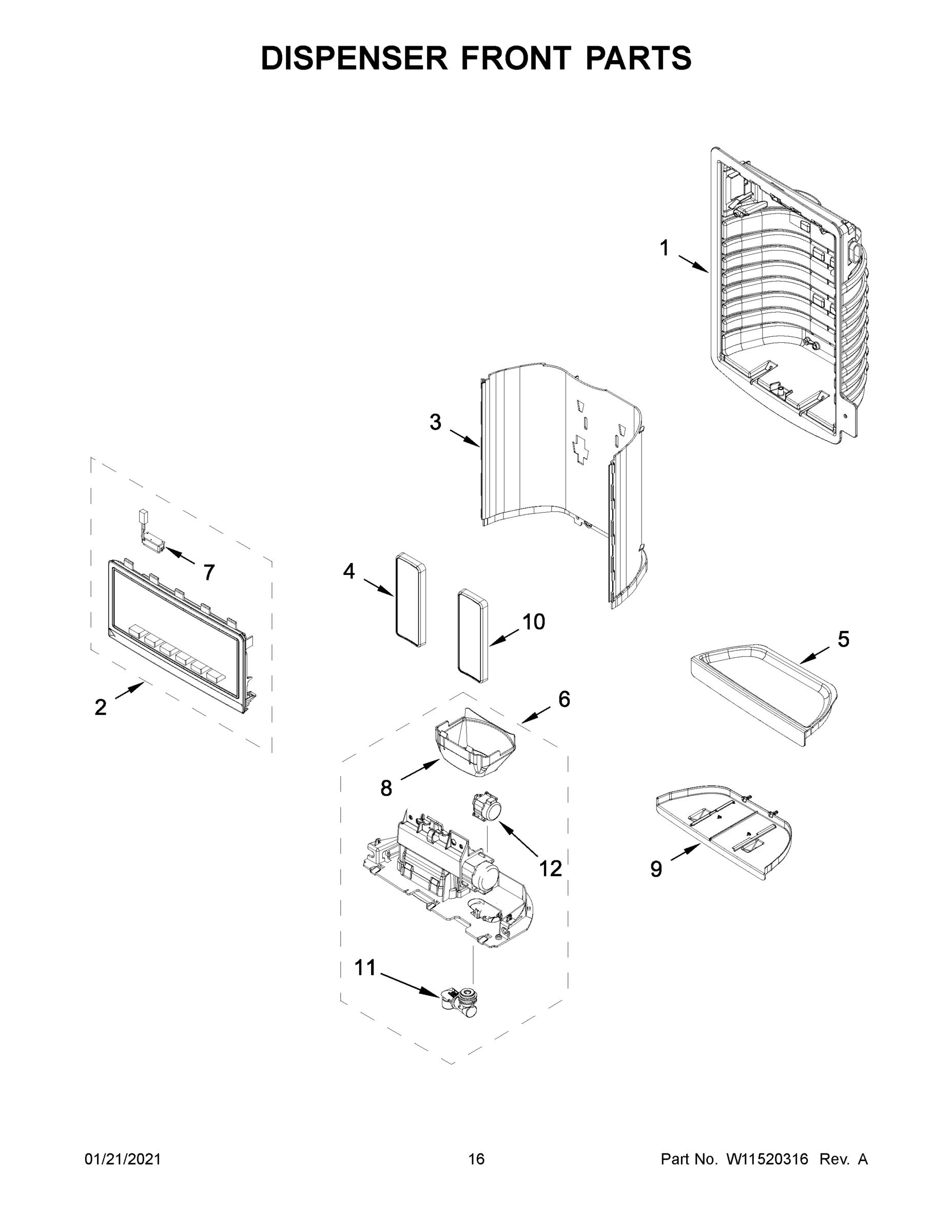 09 - DISPENSER FRONT PARTS