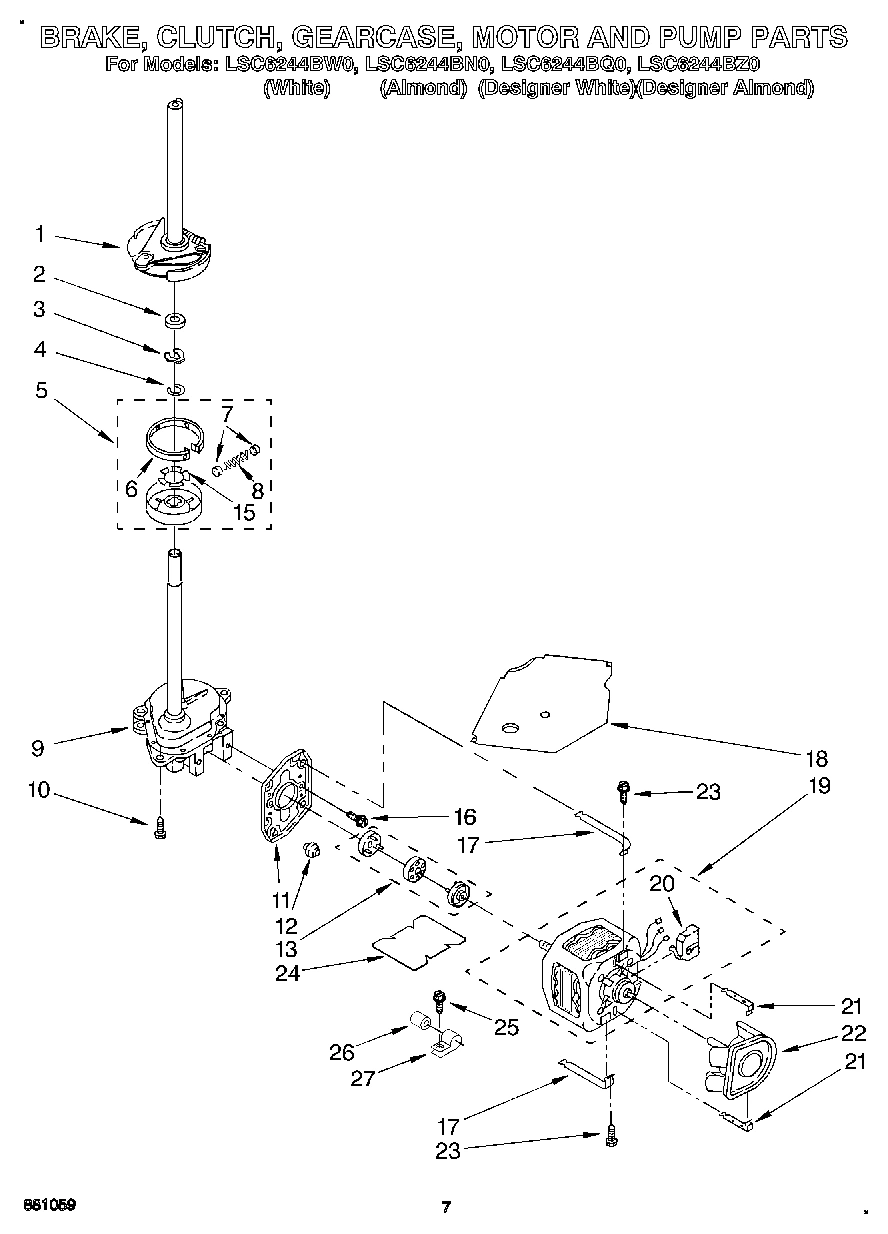 05 - BRAKE, CLUTCH, GEARCASE, MOTOR & PUMP