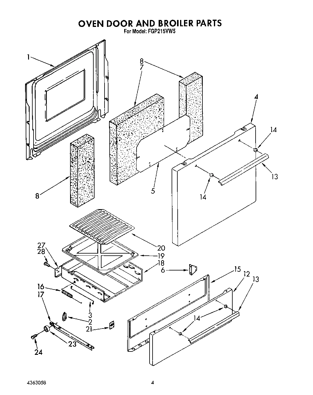 03 - OVEN DOOR AND BROILER