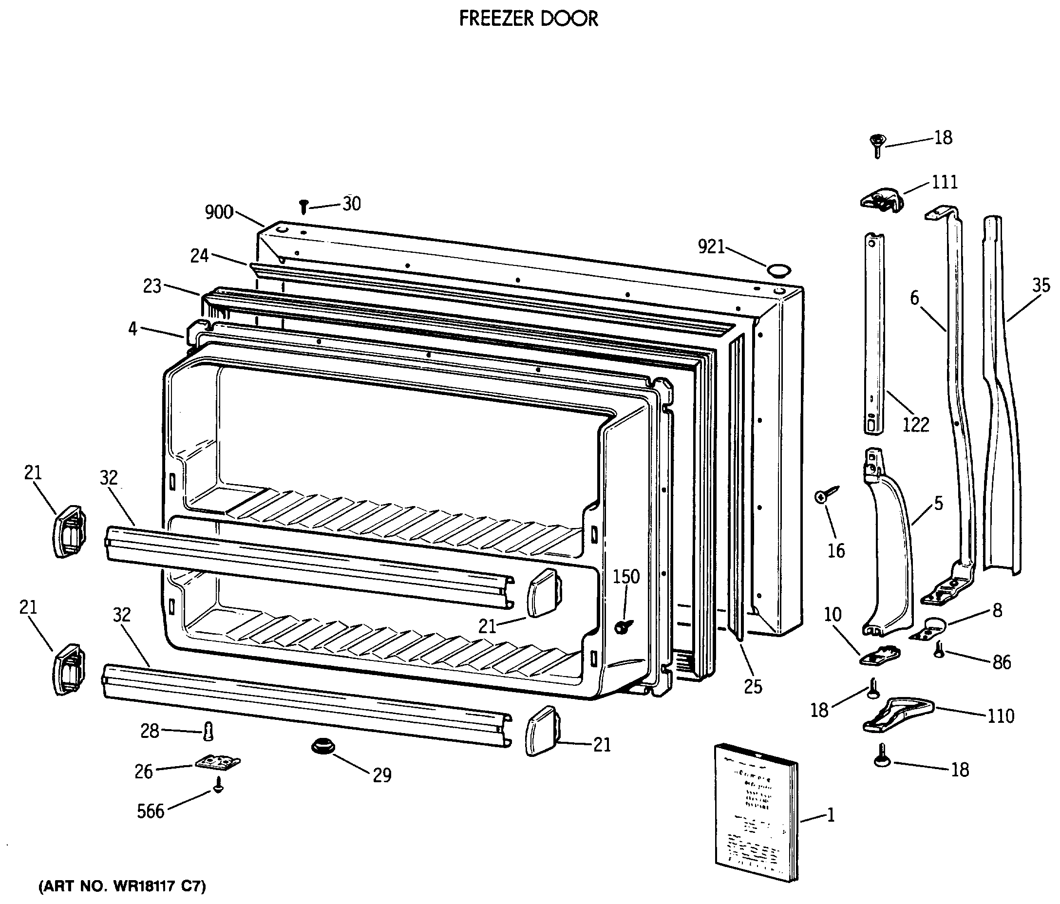 FREEZER DOOR