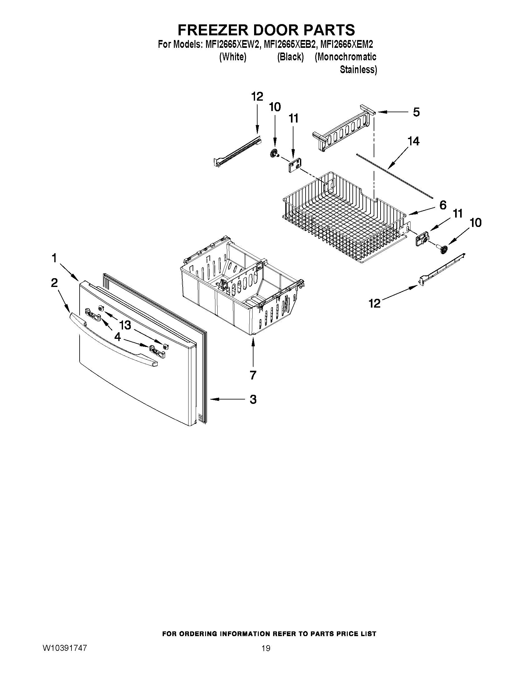 10 - FREEZER DOOR PARTS