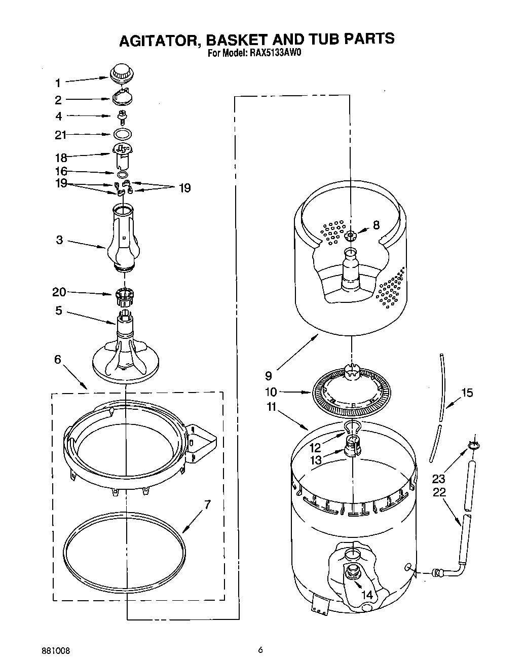 05 - AGITATOR, BASKET AND TUB