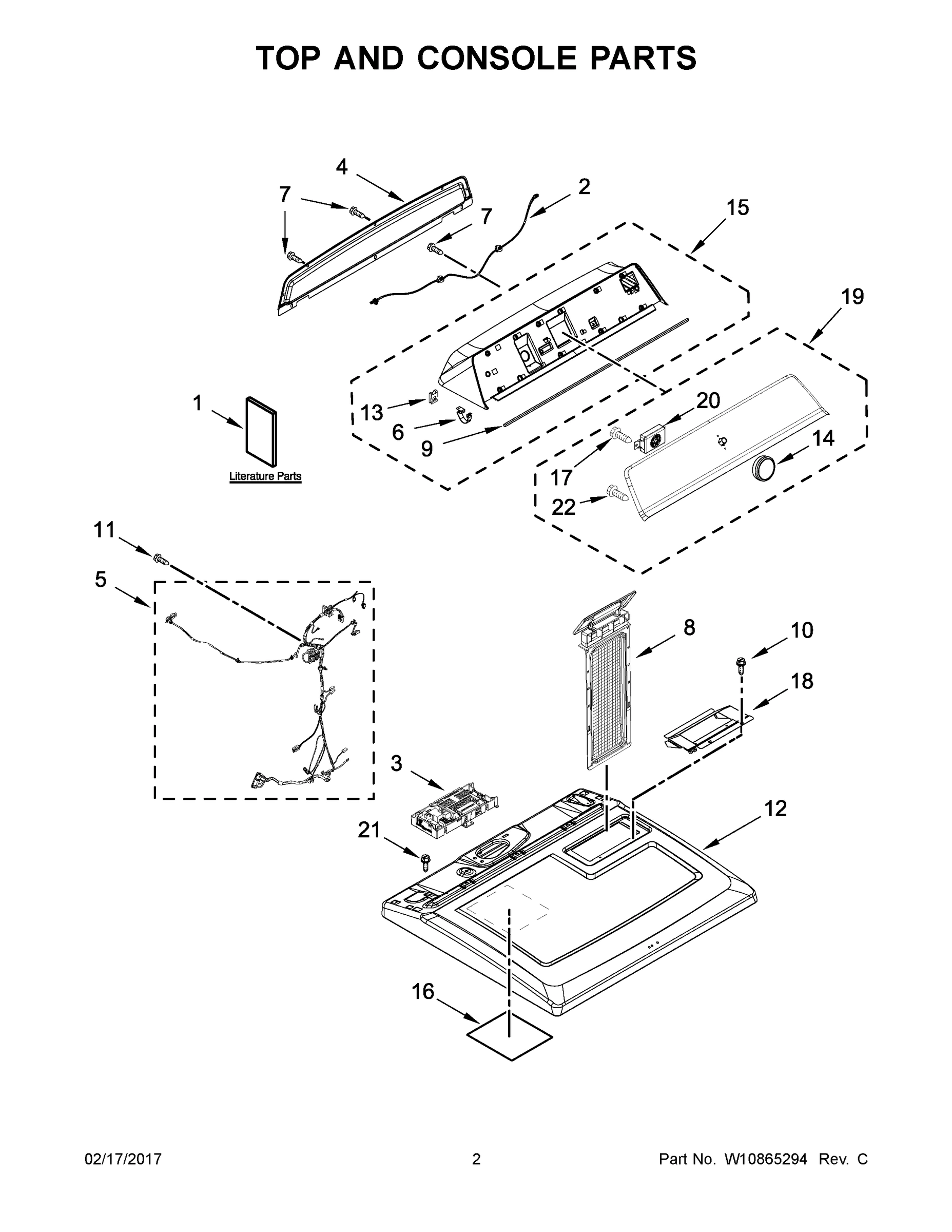 02 - TOP AND CONSOLE PARTS