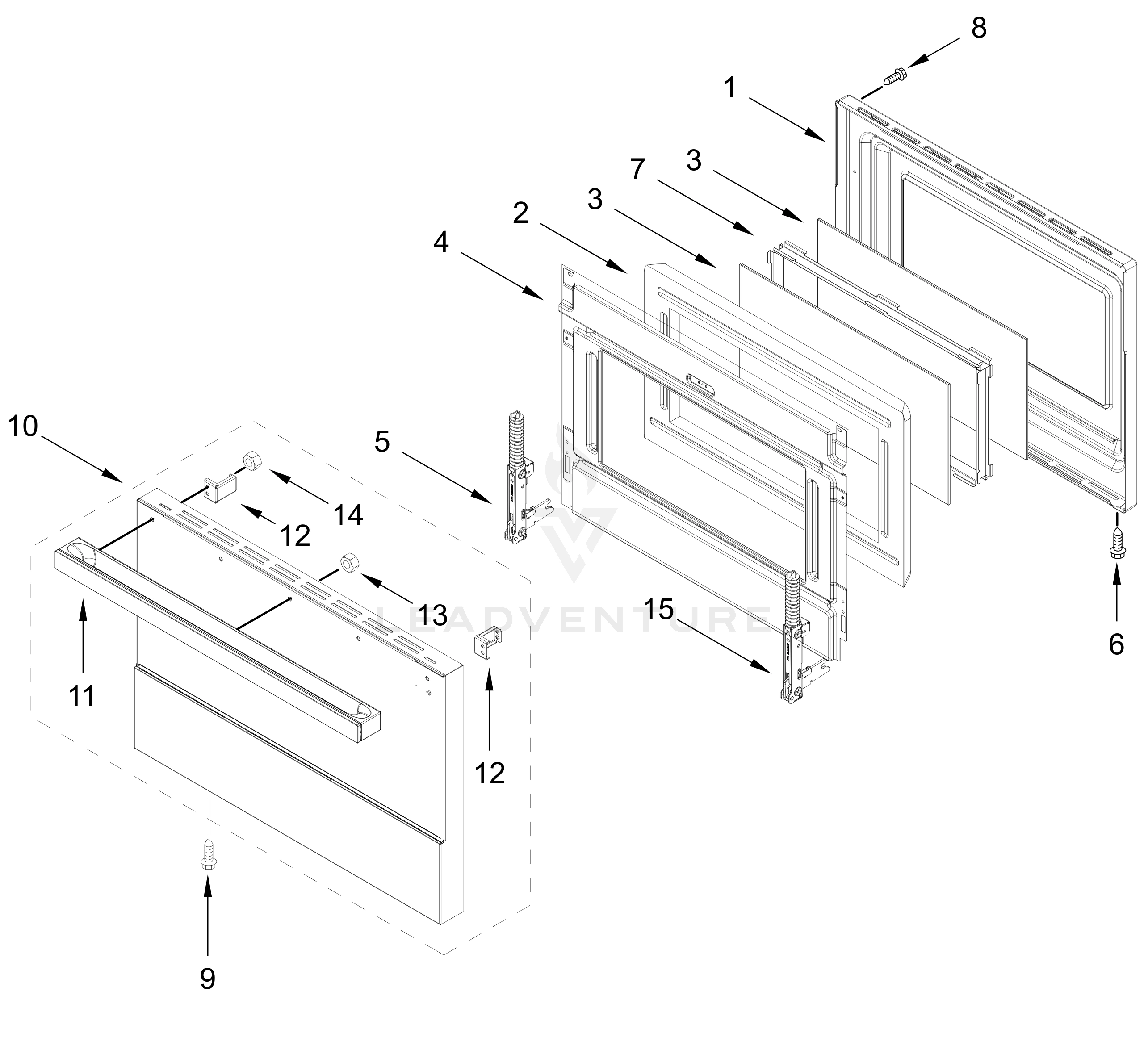 OVEN DOOR PARTS