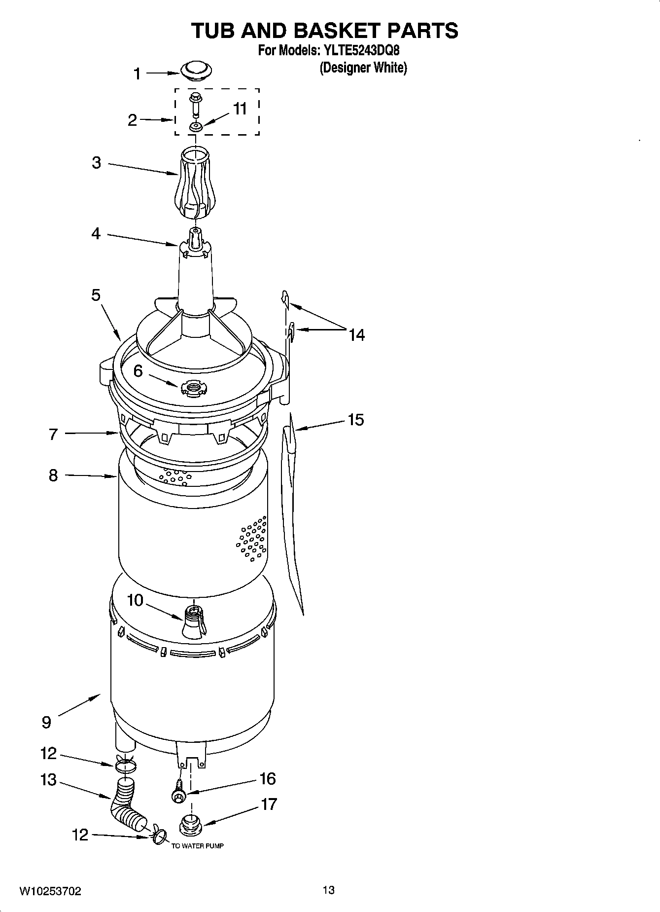 10 - TUB AND BASKET PARTS