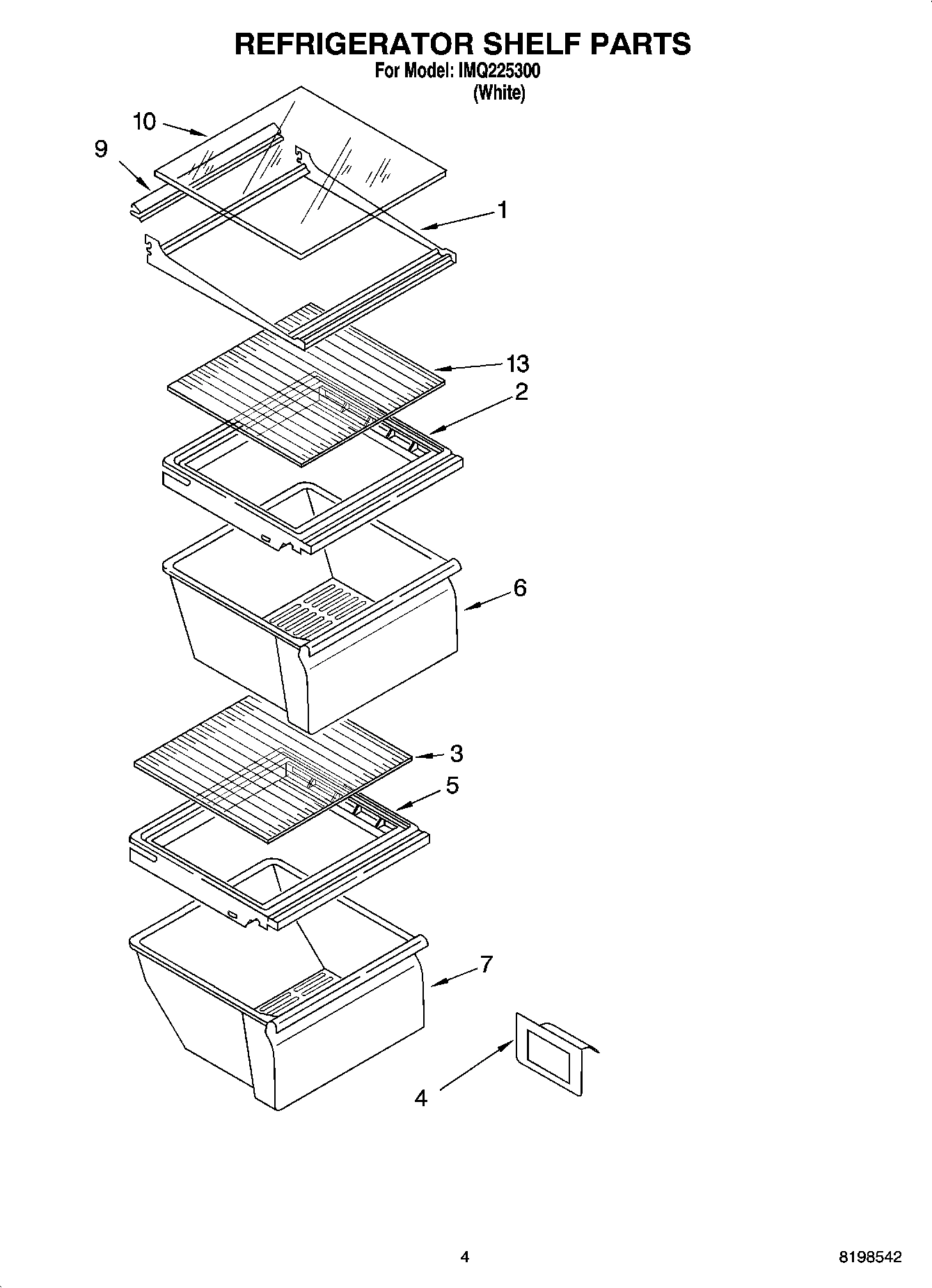 03 - REFRIGERATOR SHELF PARTS