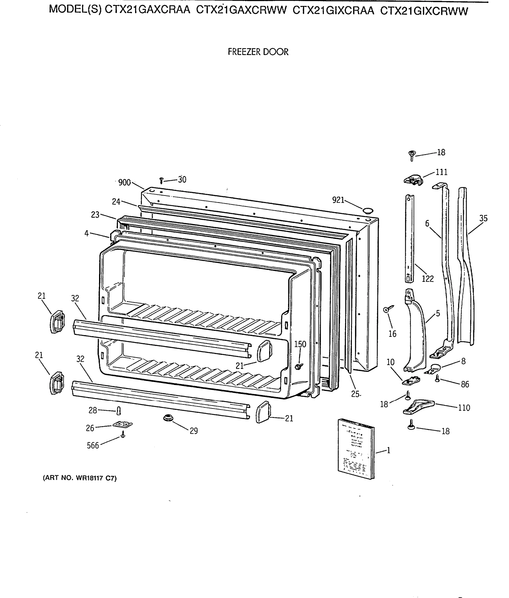 FREEZER DOOR