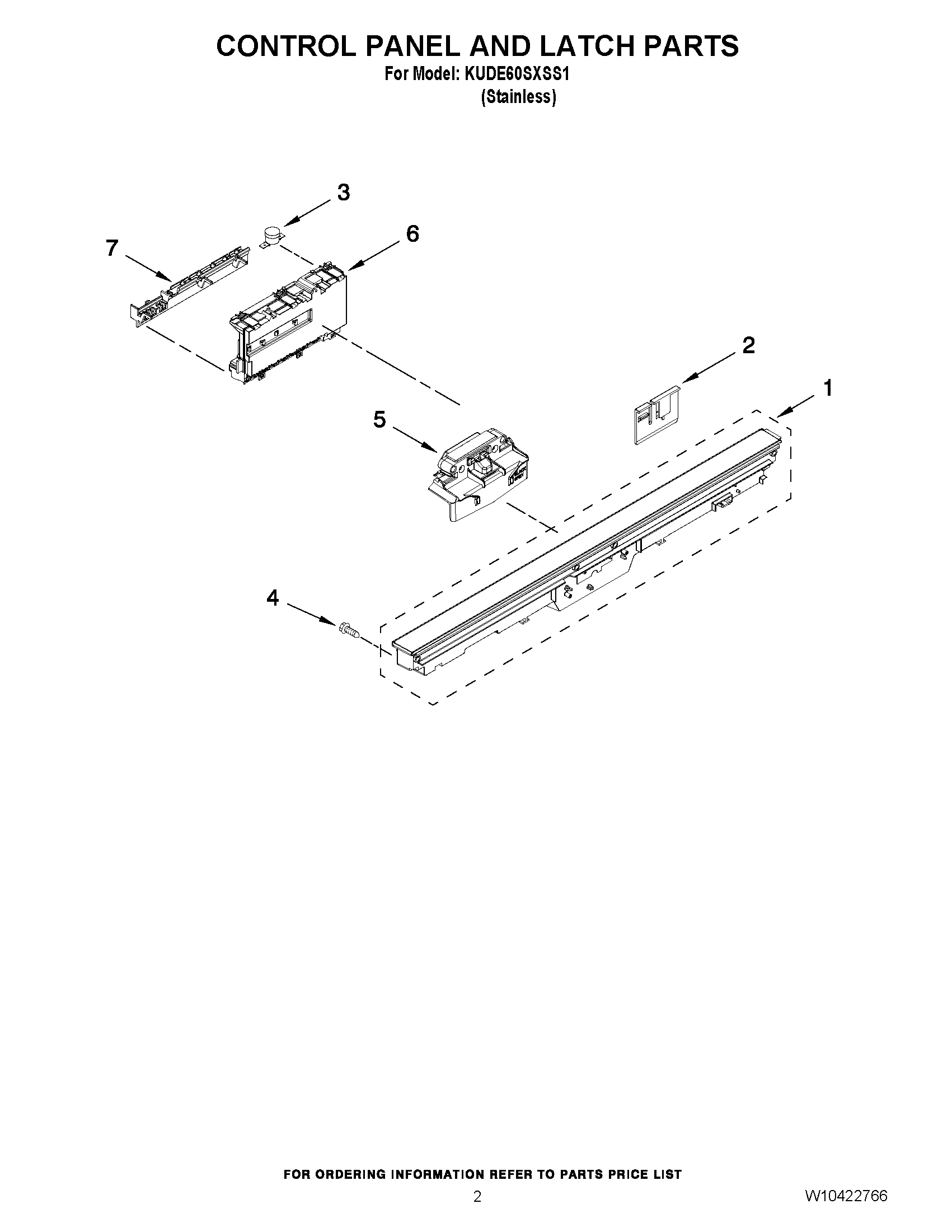02 - CONTROL PANEL AND LATCH PARTS