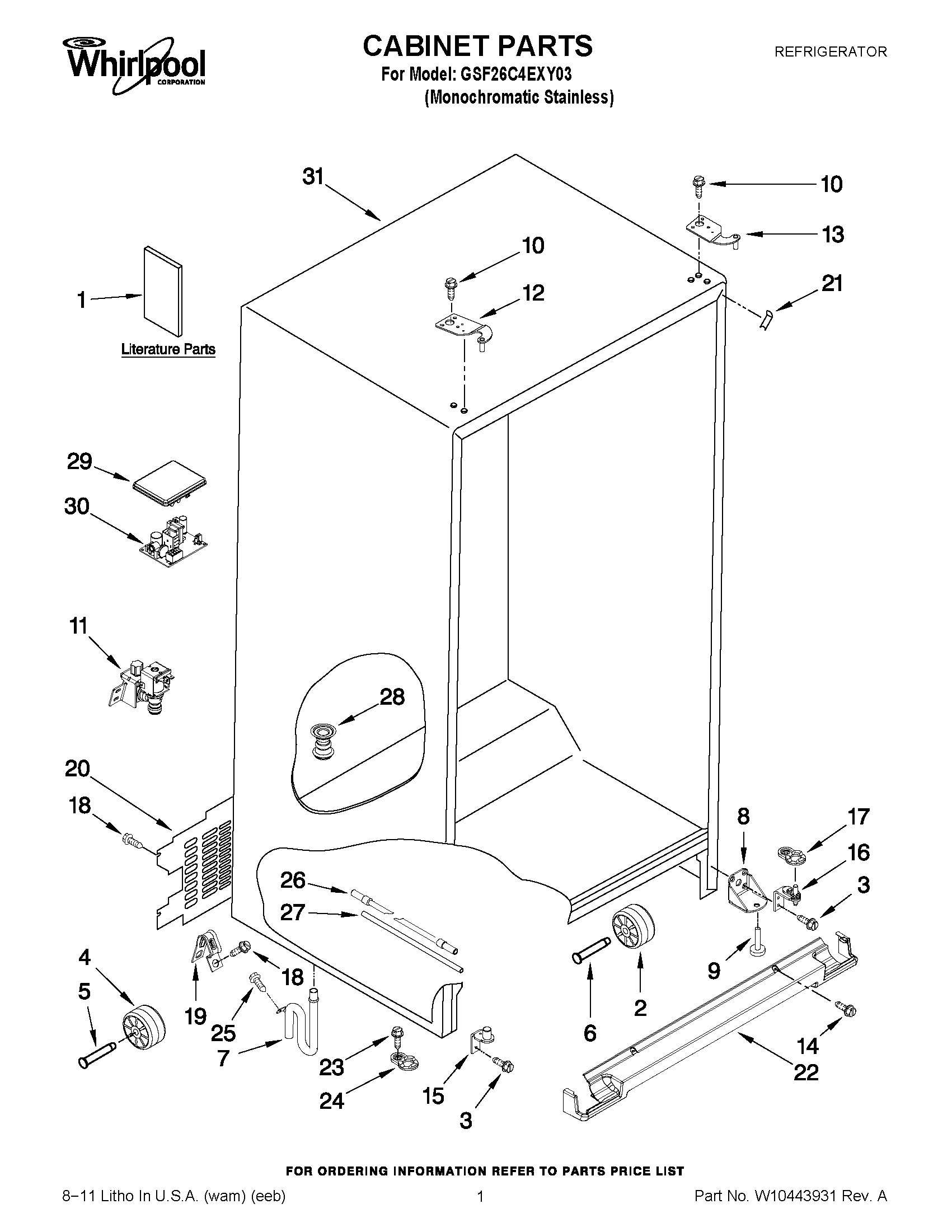 01 - CABINET PARTS