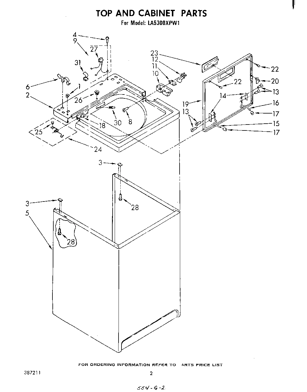 02 - TOP AND CABINET , NOT ILLUSTRATED AND OPTIONAL