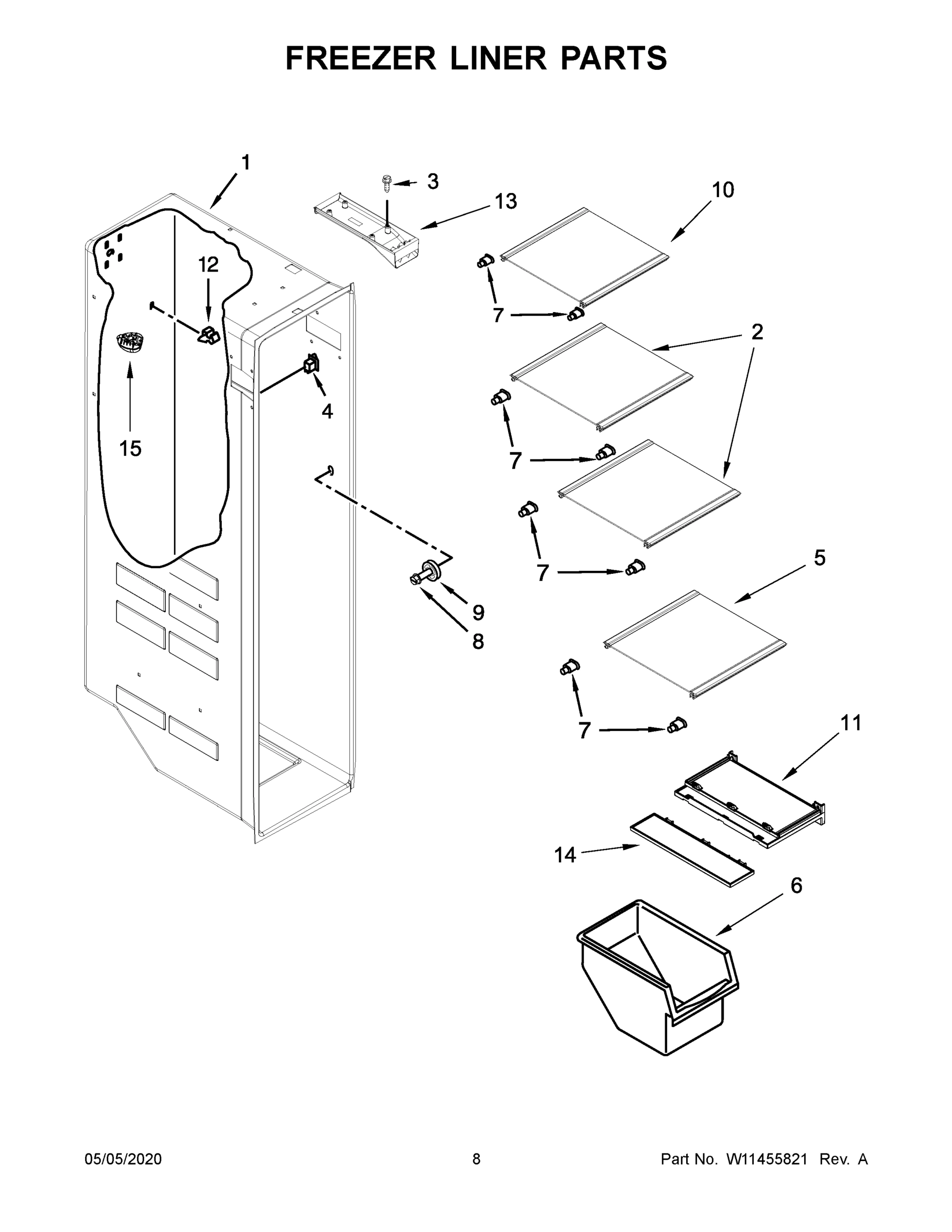 05 - FREEZER LINER PARTS