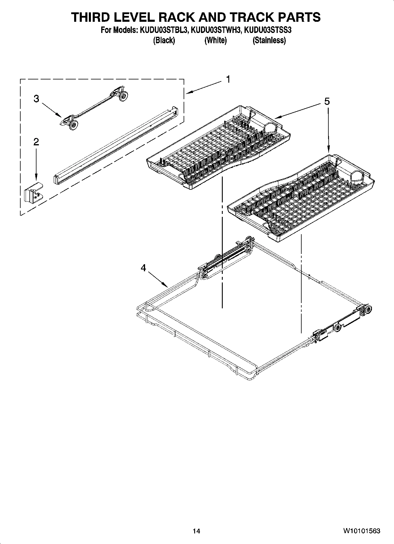 11 - THIRD LEVEL RACK AND TRACK PARTS