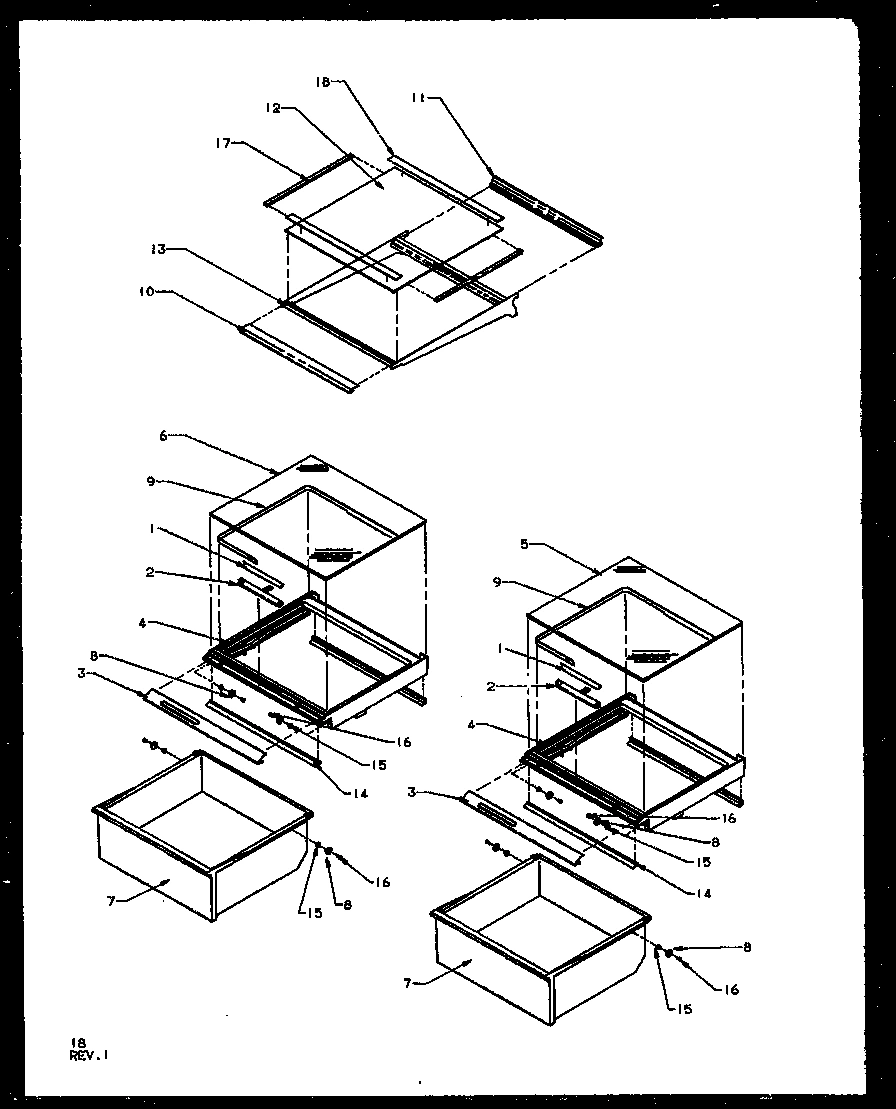 13 - REF SHELVING AND DRAWERS