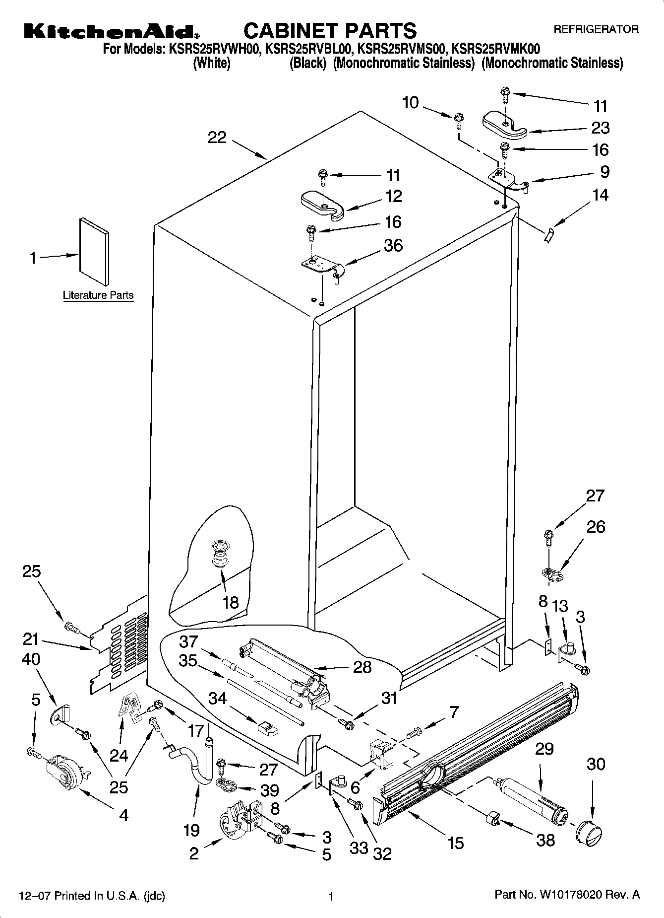 01 - CABINET PARTS