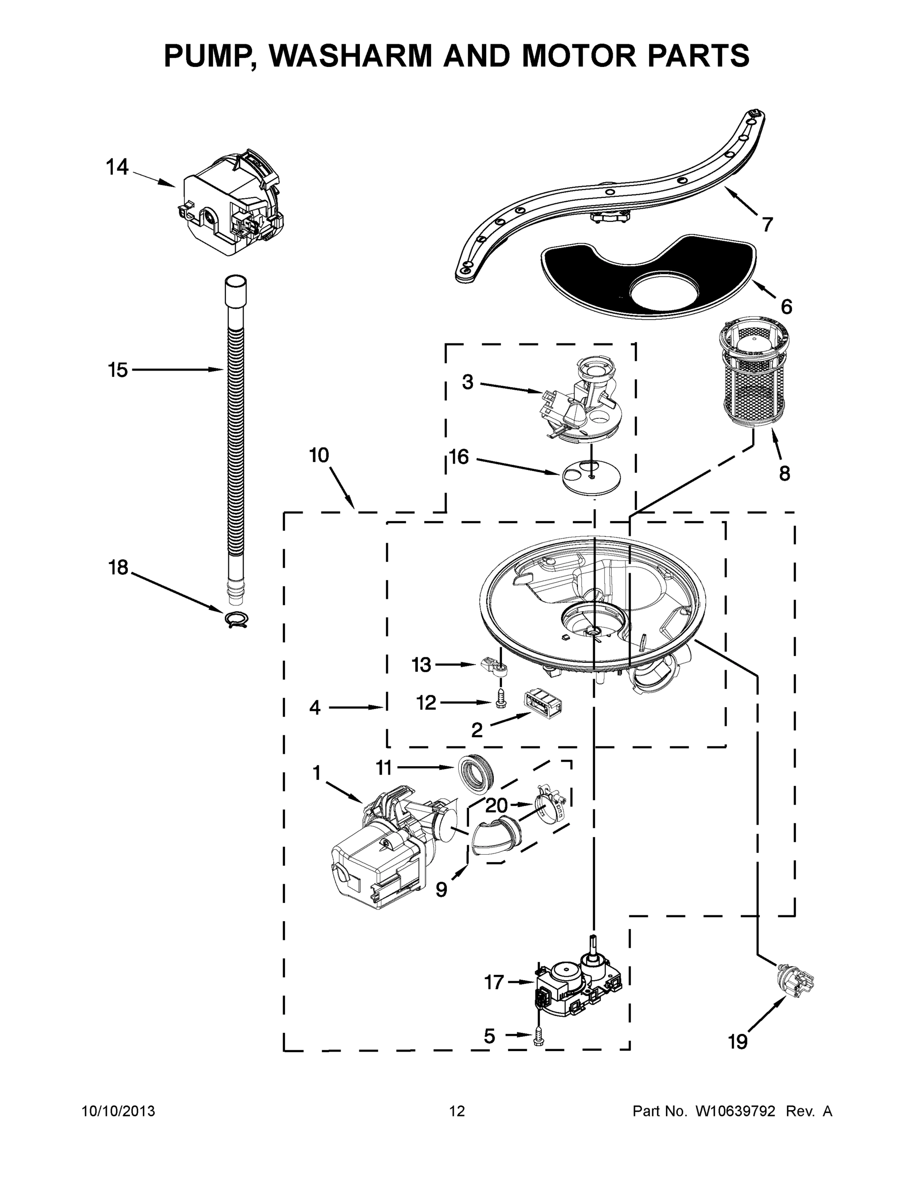 07 - PUMP, WASHARM AND MOTOR PARTS