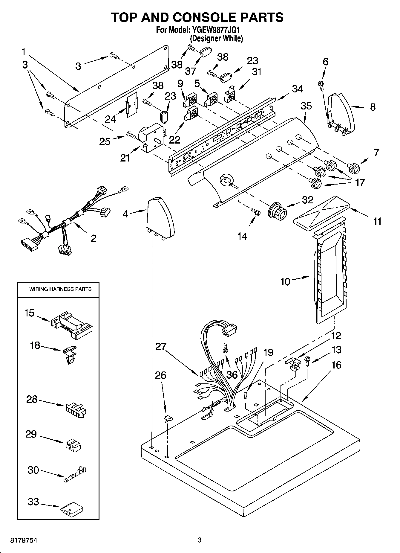 02 - TOP AND CONSOLE PARTS