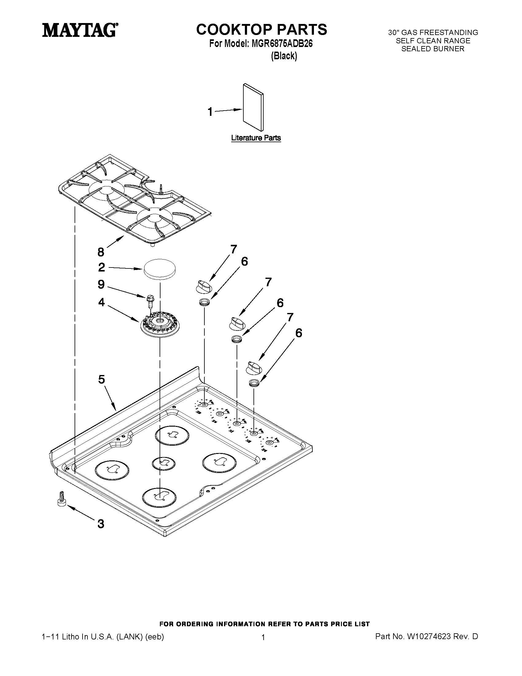 01 - COOKTOP PARTS