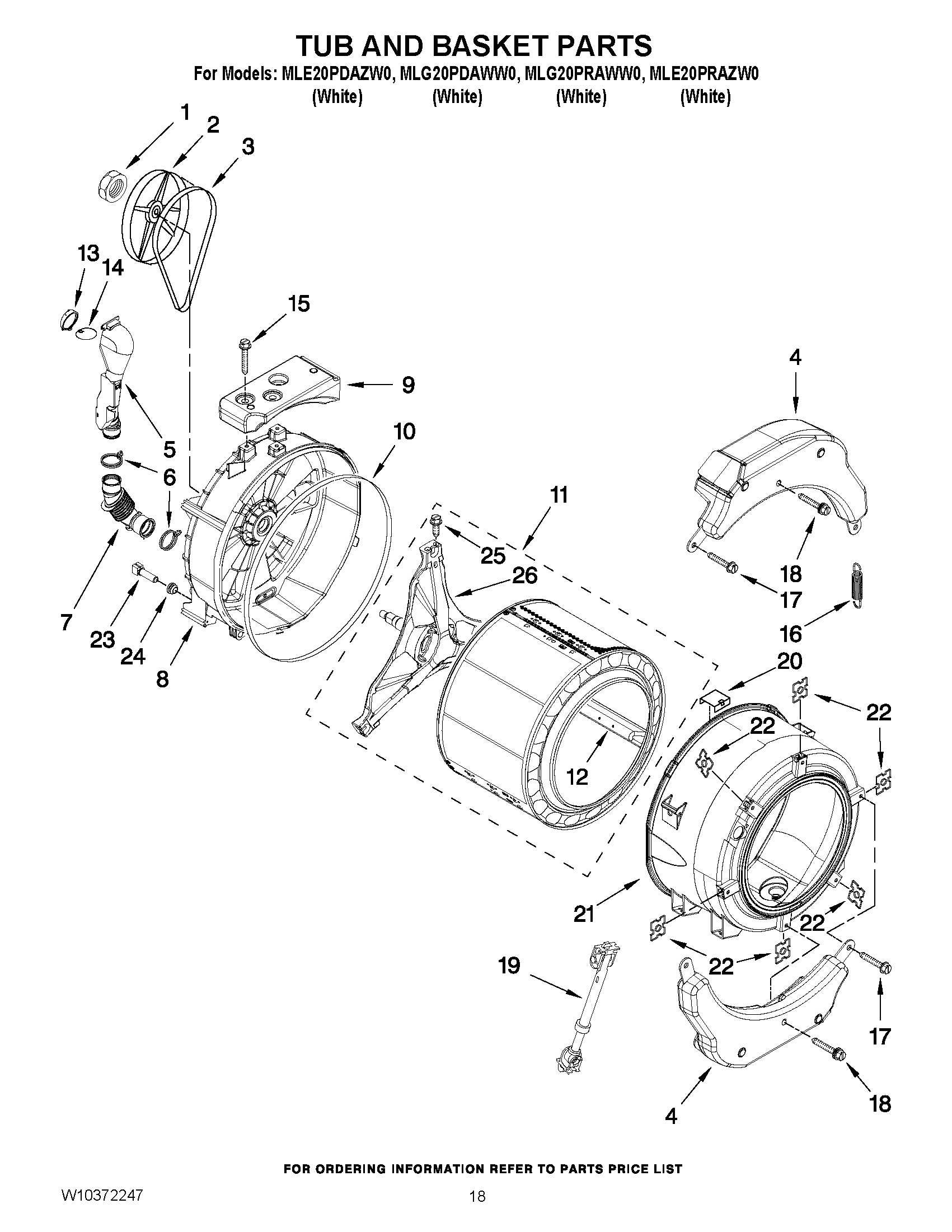 11 - TUB AND BASKET PARTS