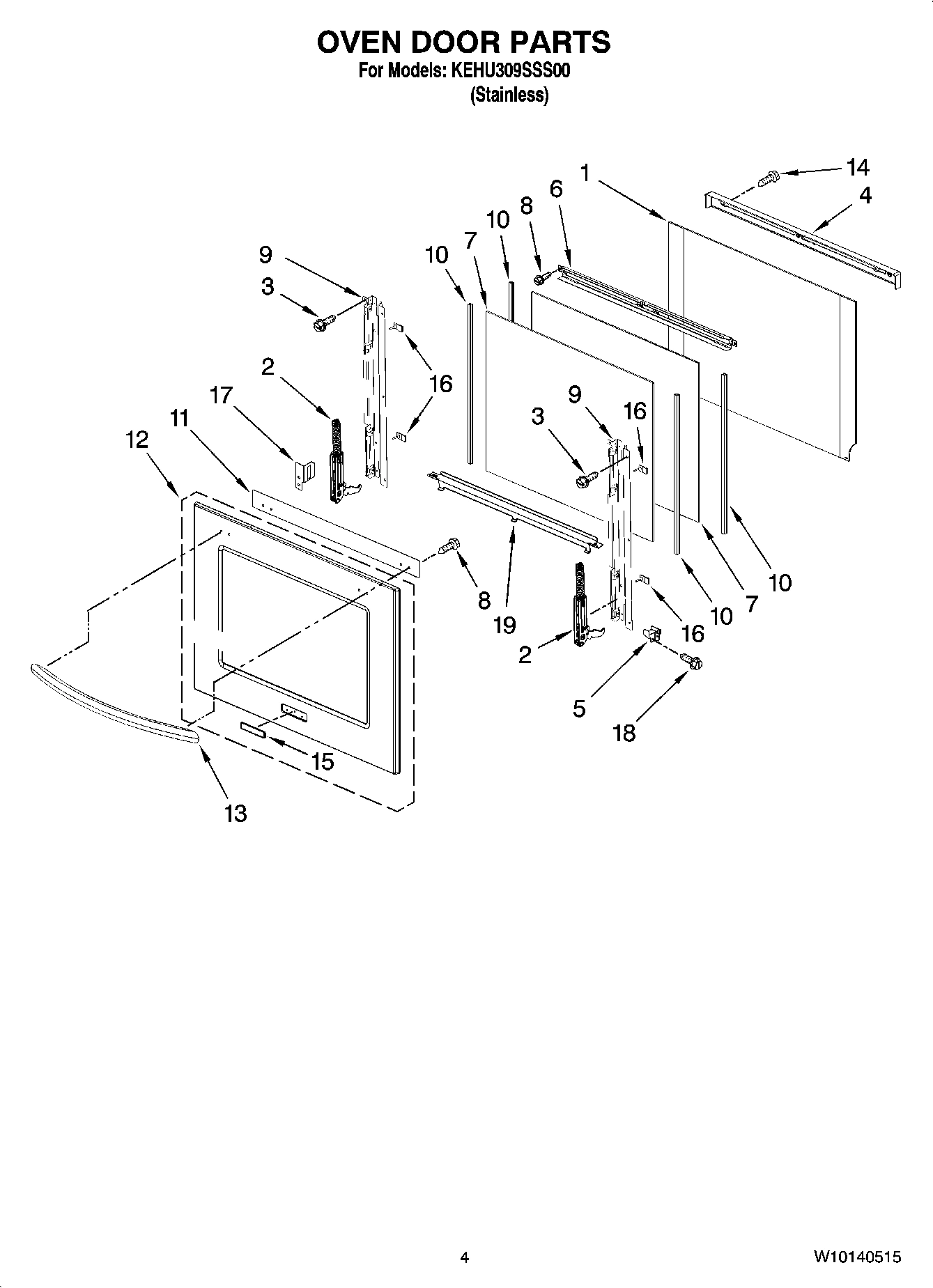 03 - OVEN DOOR PARTS