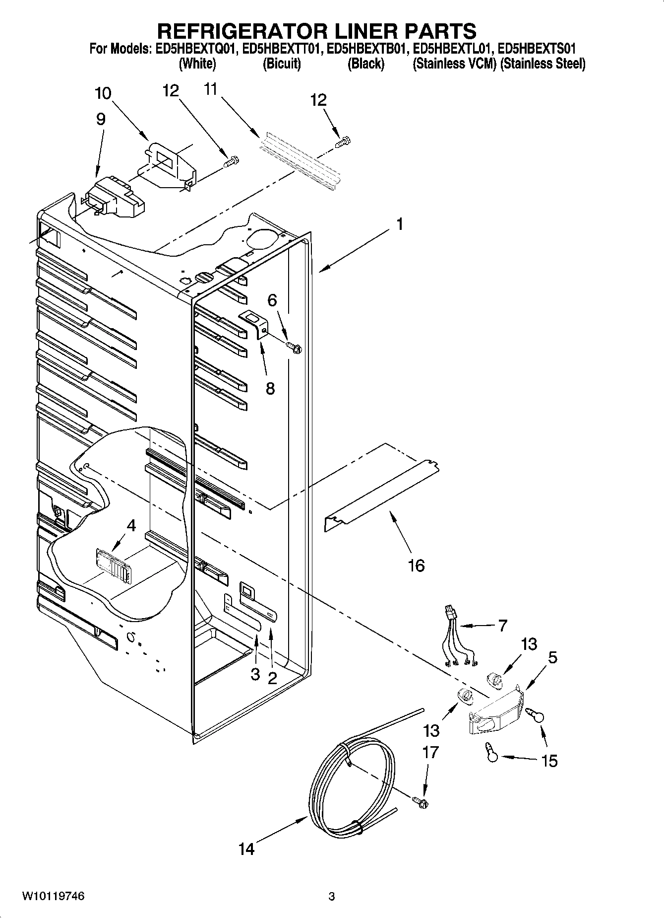 02 - REFRIGERATOR LINER PARTS