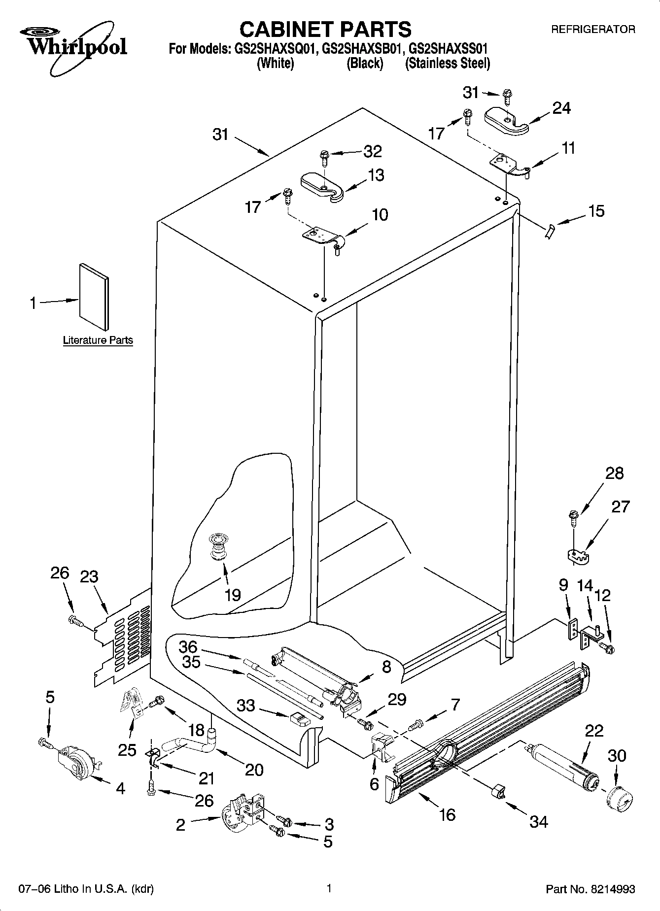 01 - CABINET PARTS