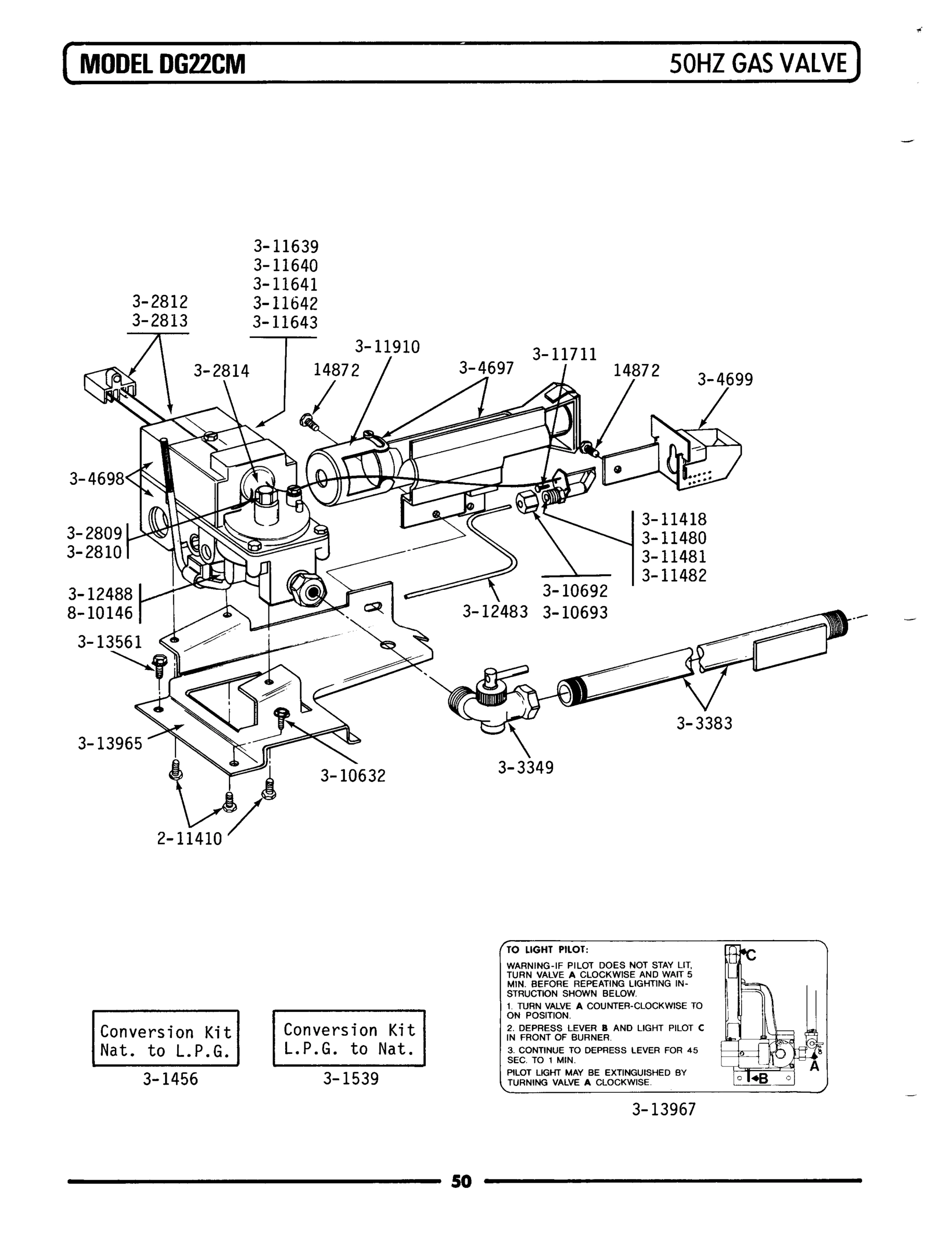 12 - 50HZ GAS VALVE