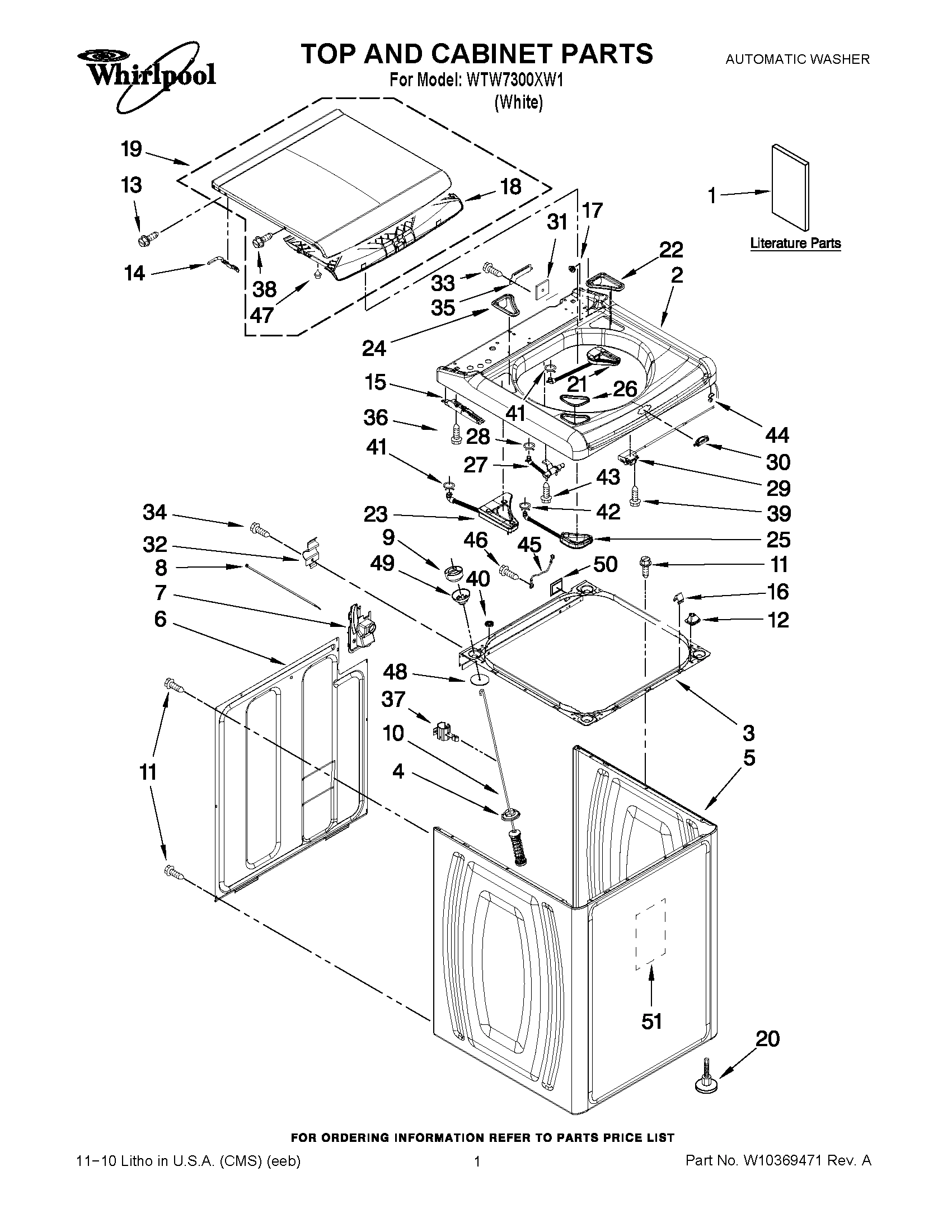 01 - TOP AND CABINET PARTS