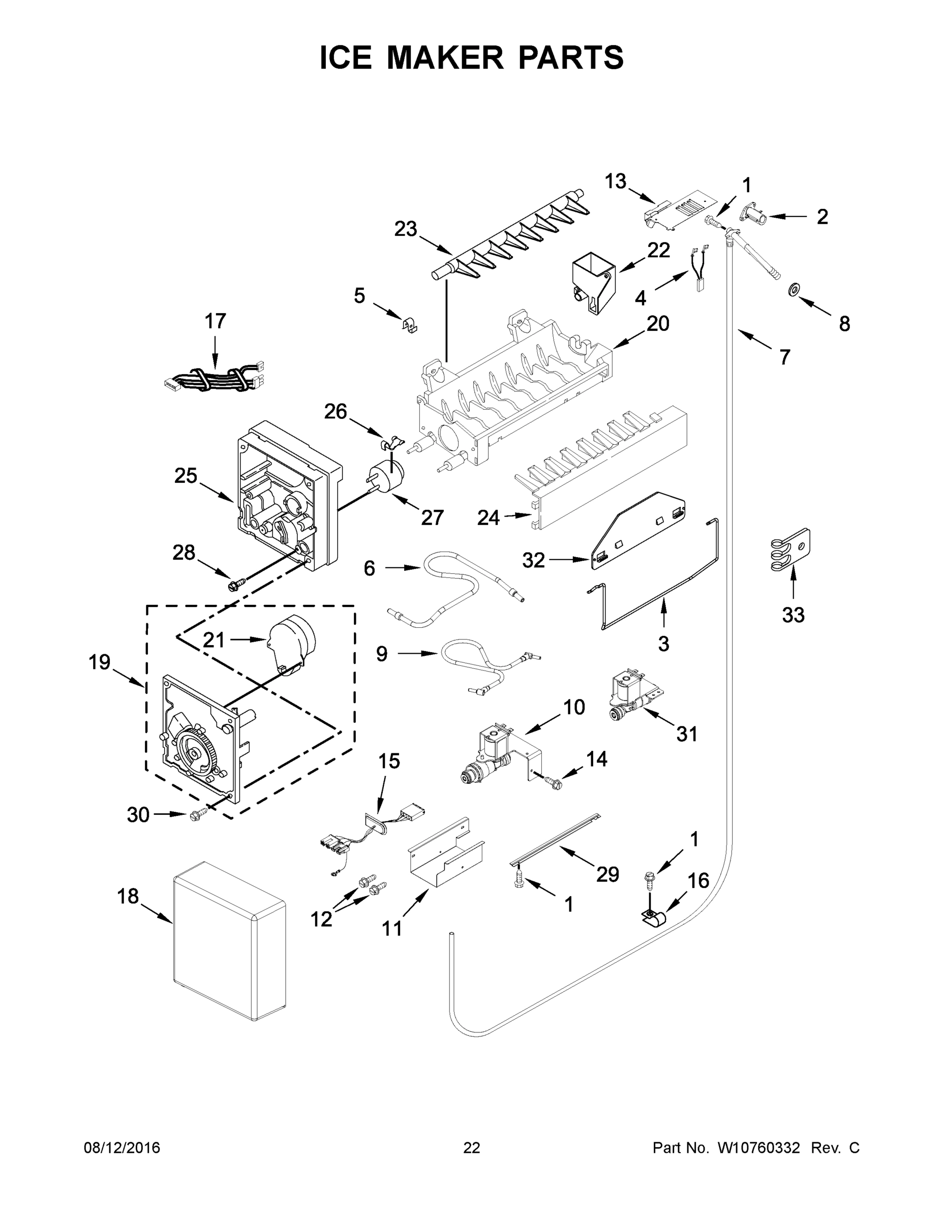 12 - ICE MAKER PARTS