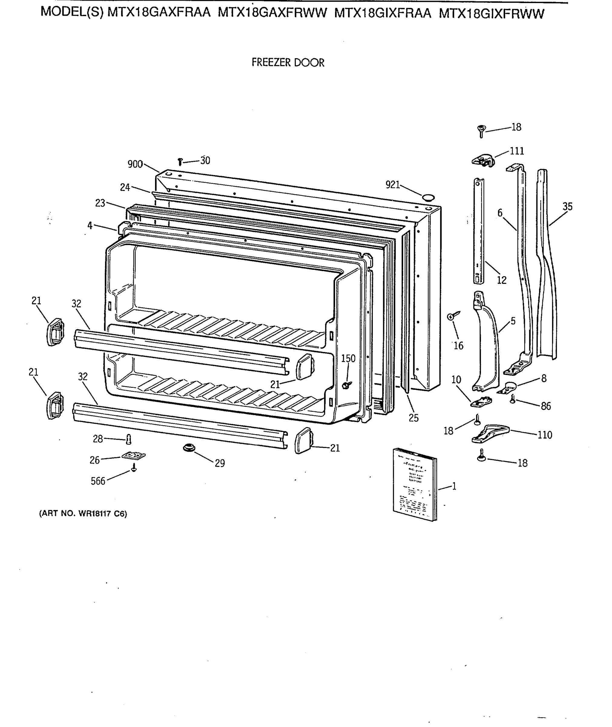 FREEZER DOOR