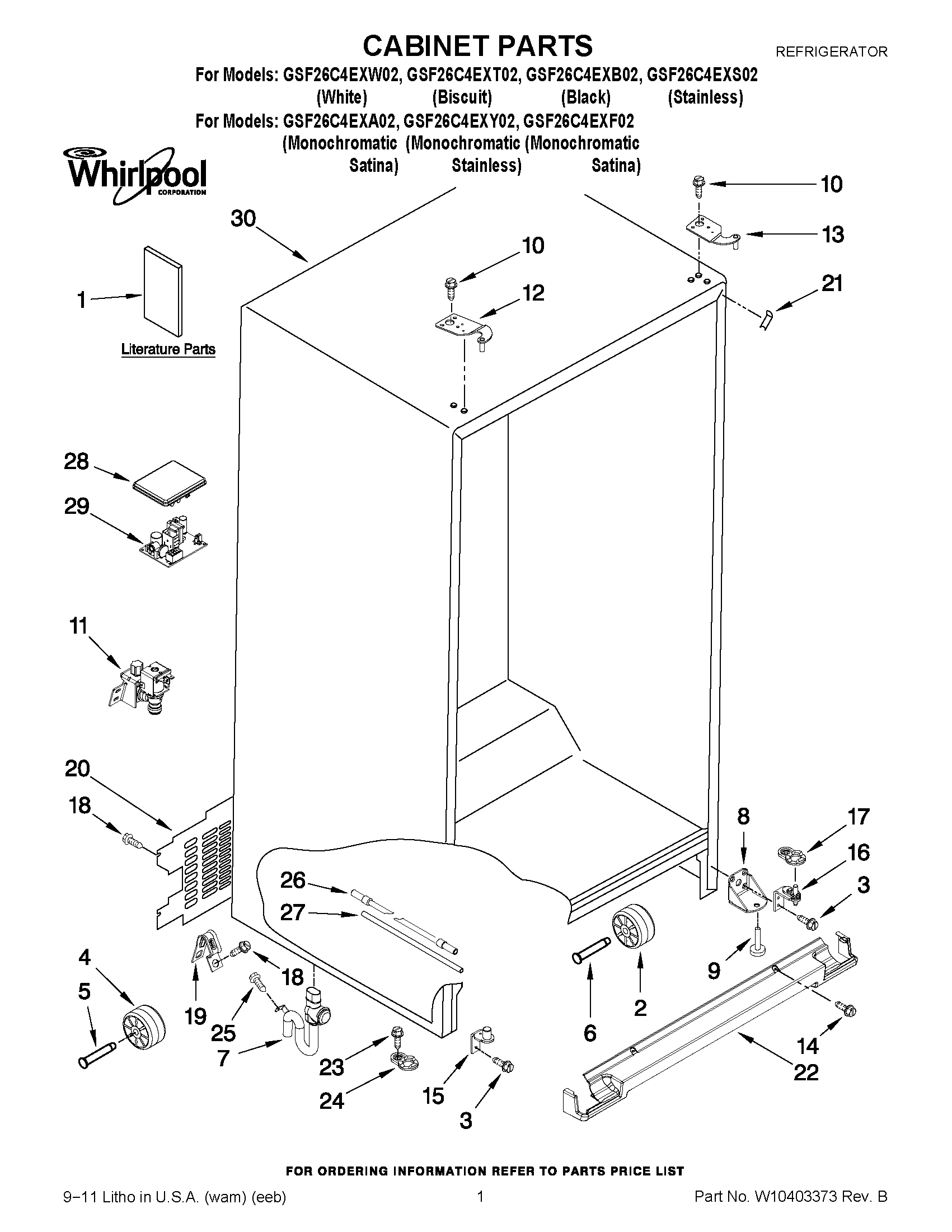 01 - CABINET PARTS