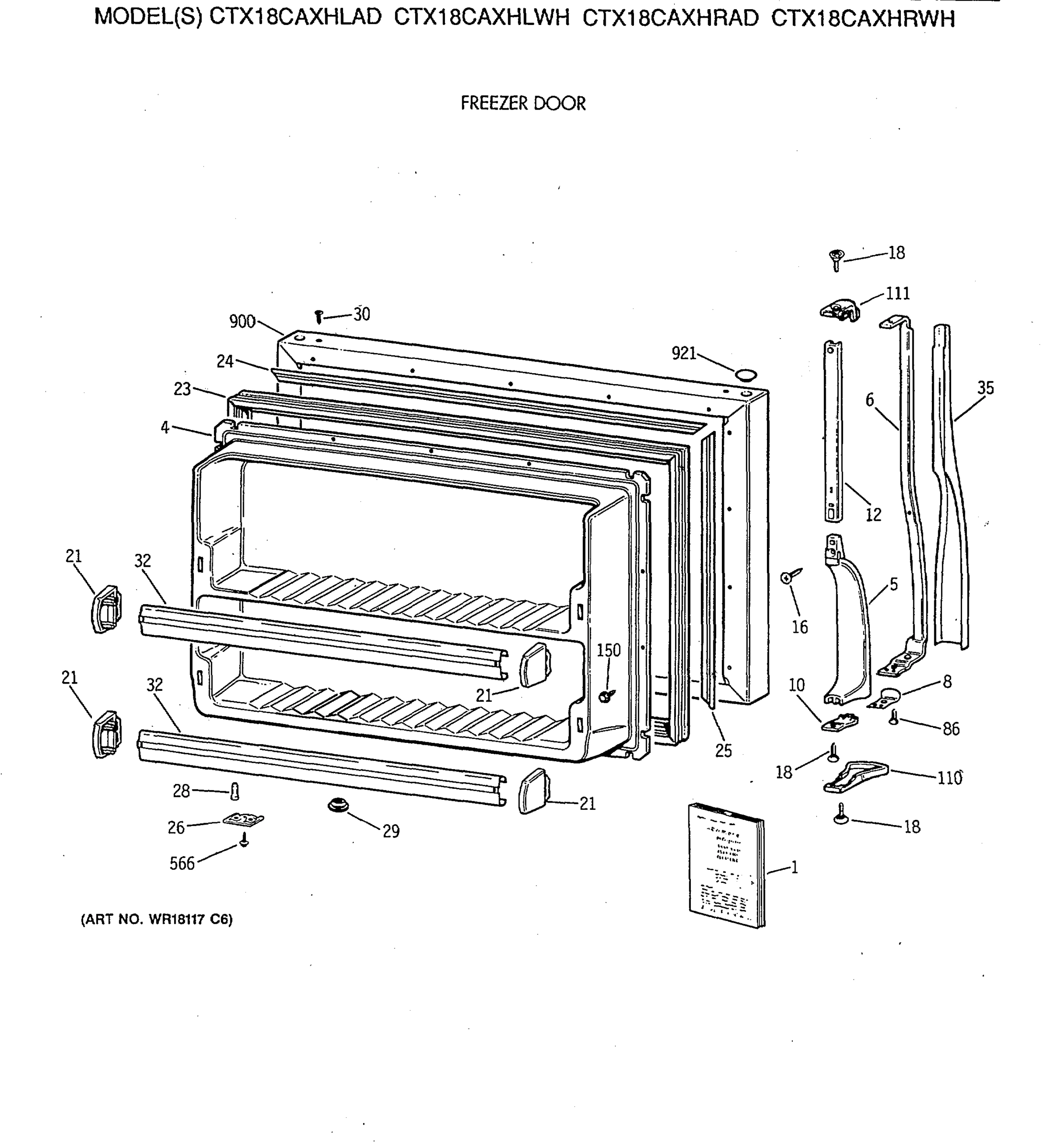 FREEZER DOOR