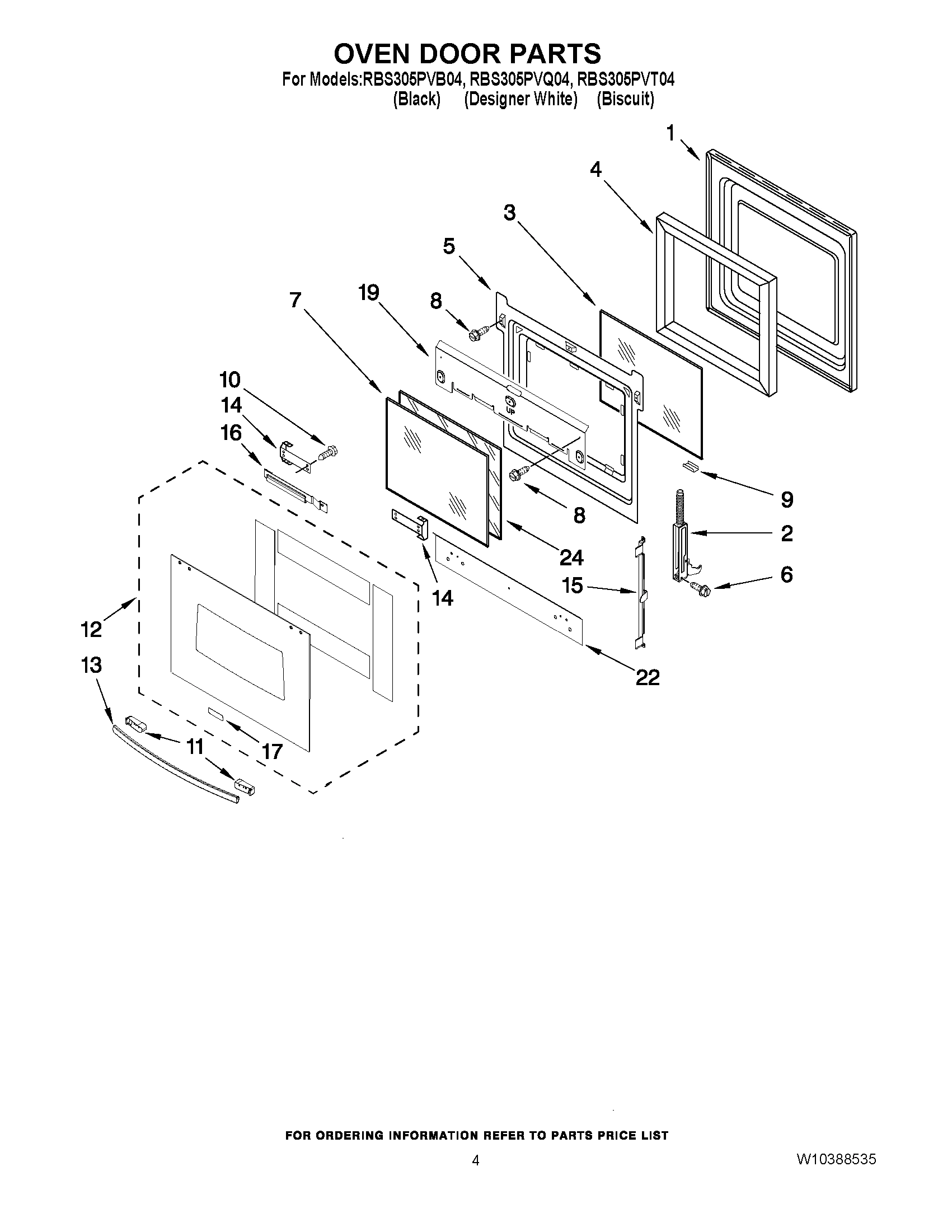 03 - OVEN DOOR PARTS
