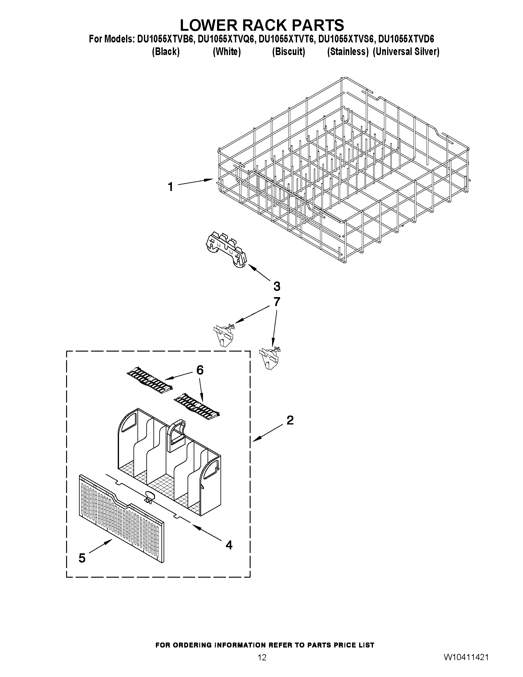 10 - LOWER RACK PARTS