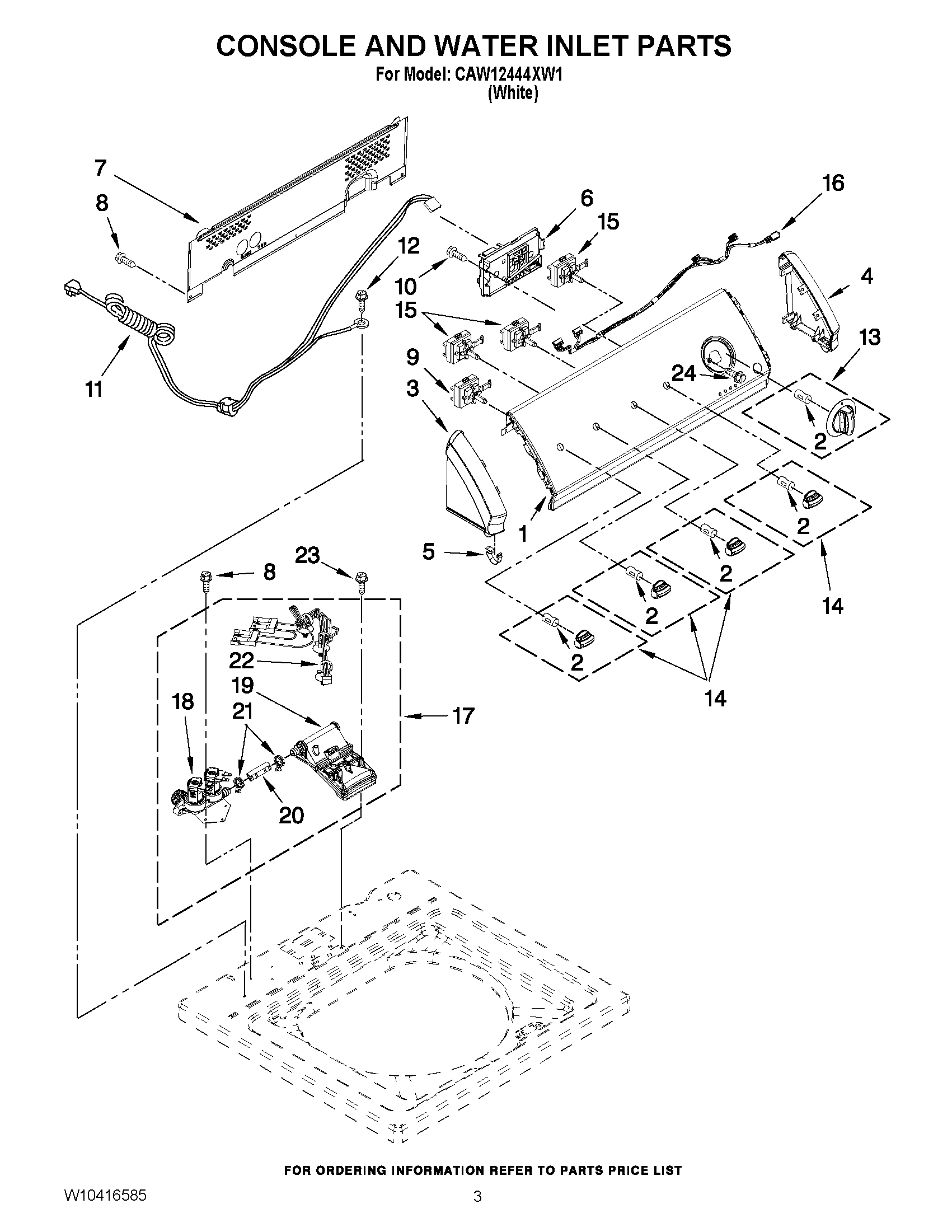 02 - CONSOLE AND WATER INLET PARTS