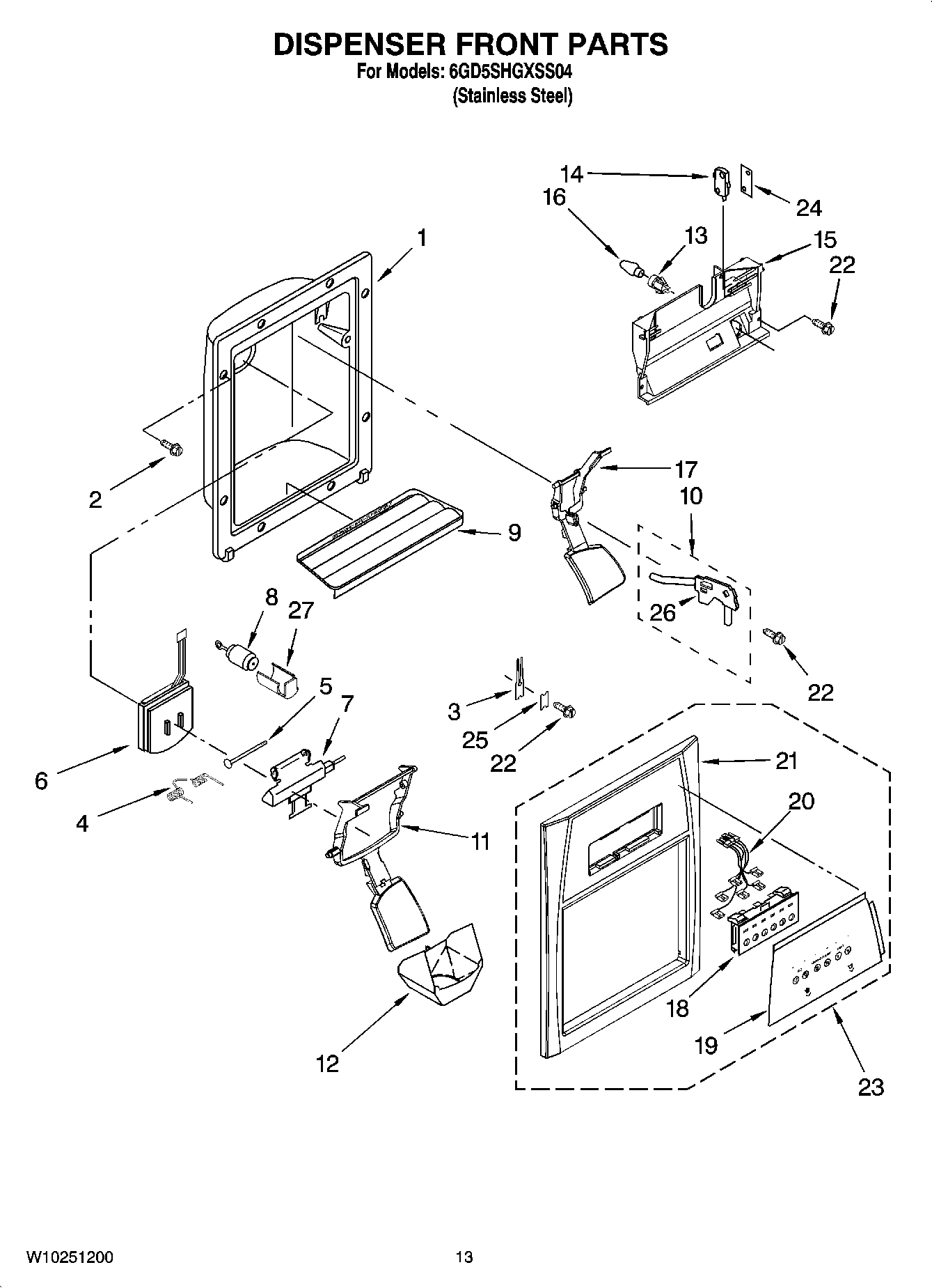 08 - DISPENSER FRONT PARTS