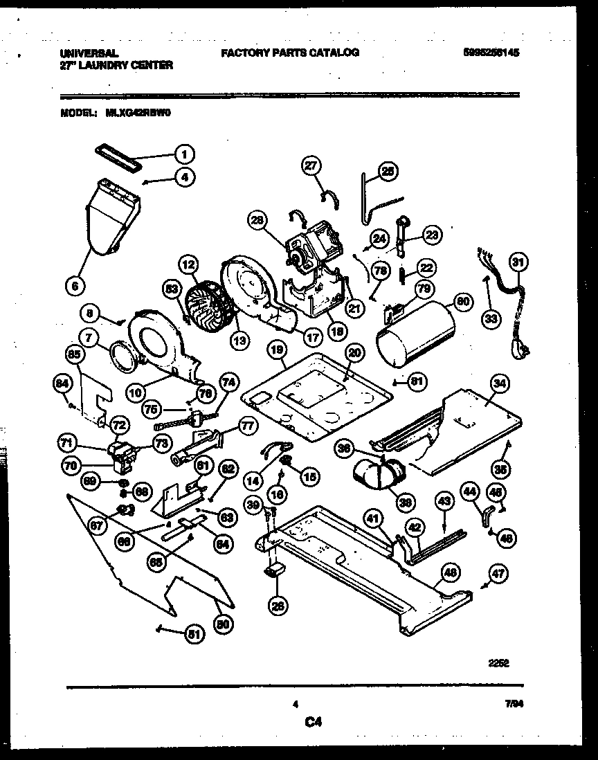 03 - MOTOR, BLOWER AND IDLER ARM ASSEMBL